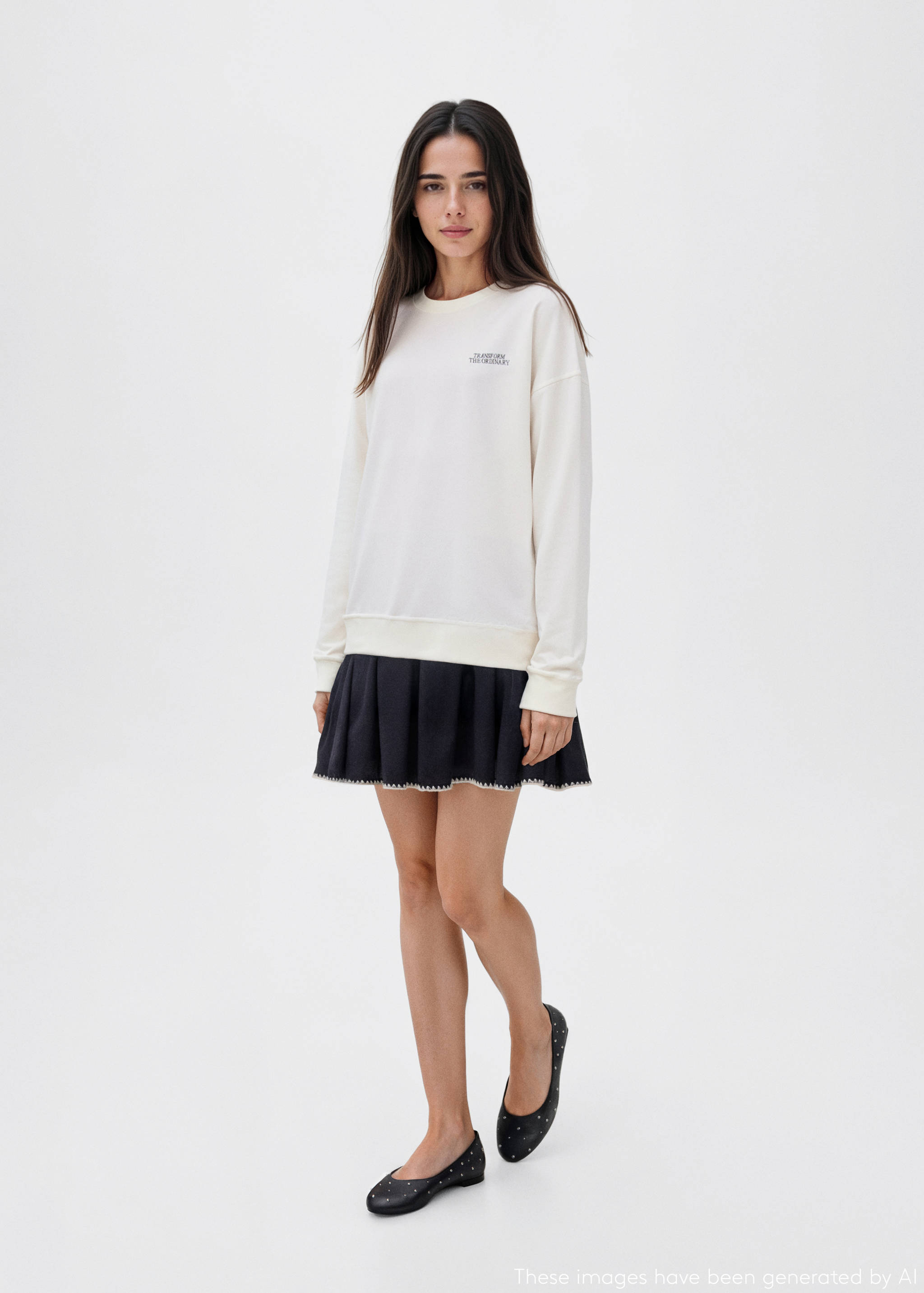 Sweatshirt com estampado de borboleta - Plano geral