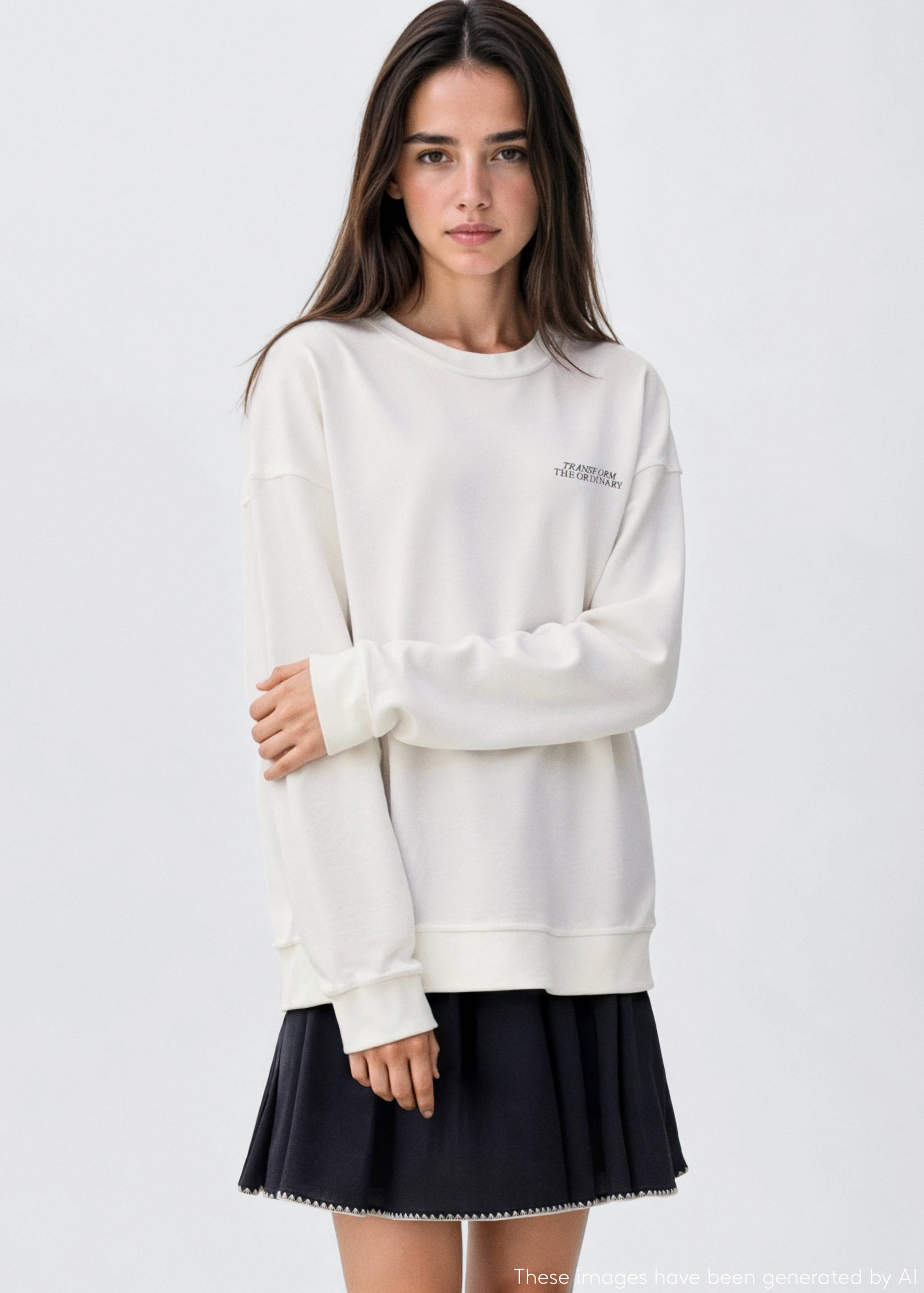 Sweatshirt com estampado de borboleta - Plano médio