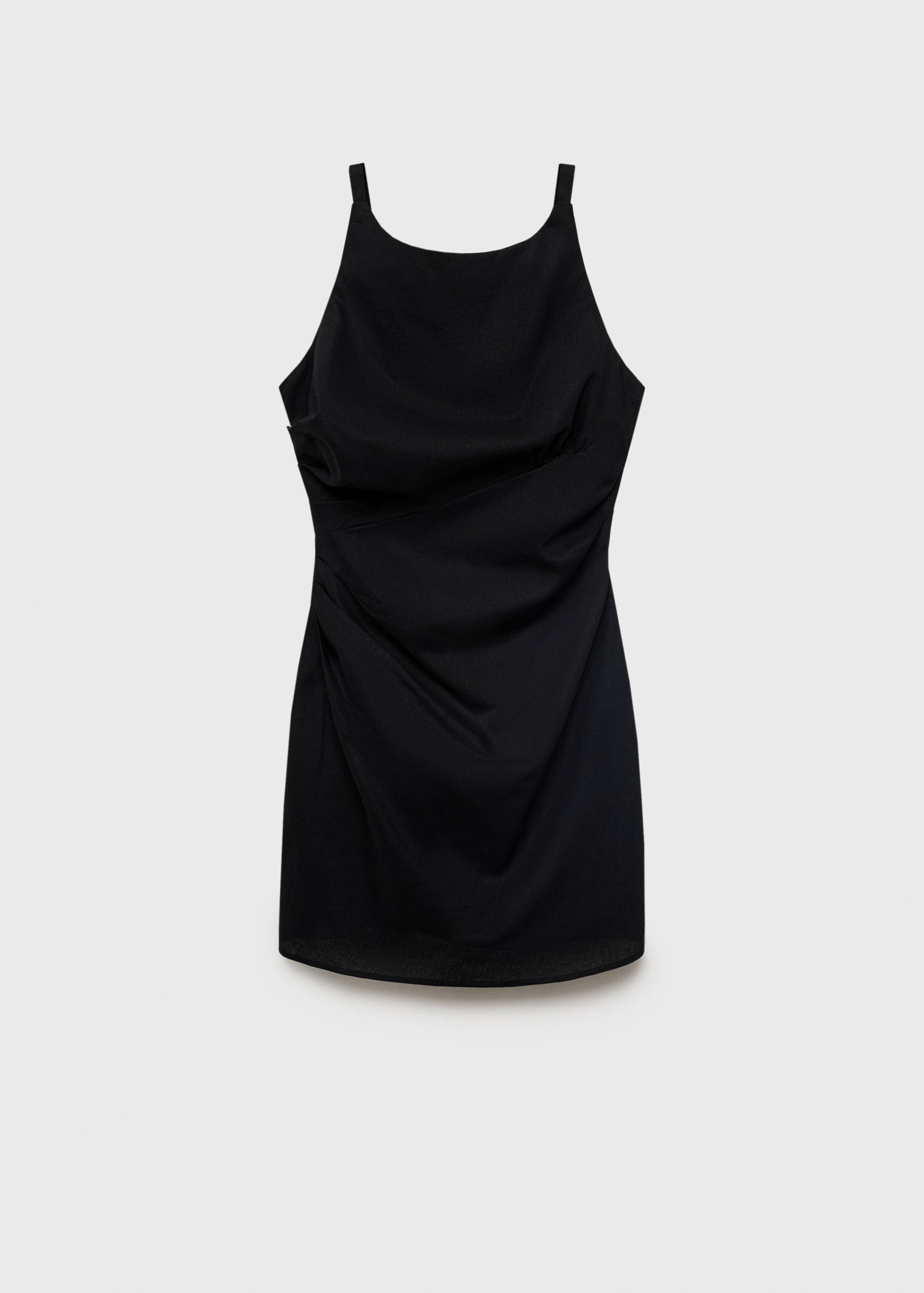 Draped linen dress - Article without model