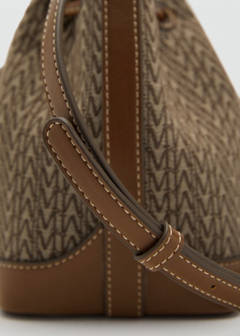 Jacquard bucket bag with logo — Chocolate 3
