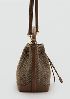 Jacquard bucket bag with logo — Chocolate 5