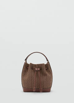 Jacquard bucket bag with logo — Chocolate 7