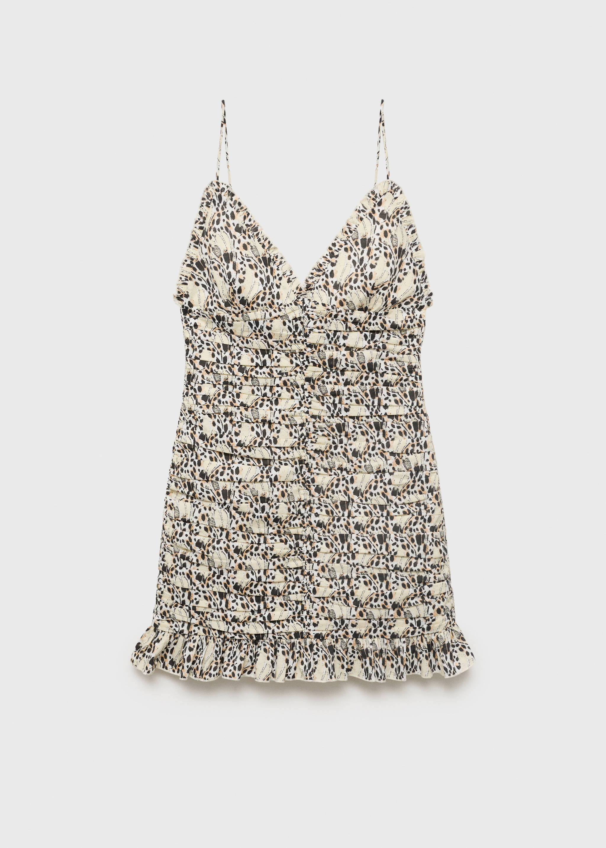 Sukienka ze wzorem i marszczeniem - Artykuł bez modela/modelki