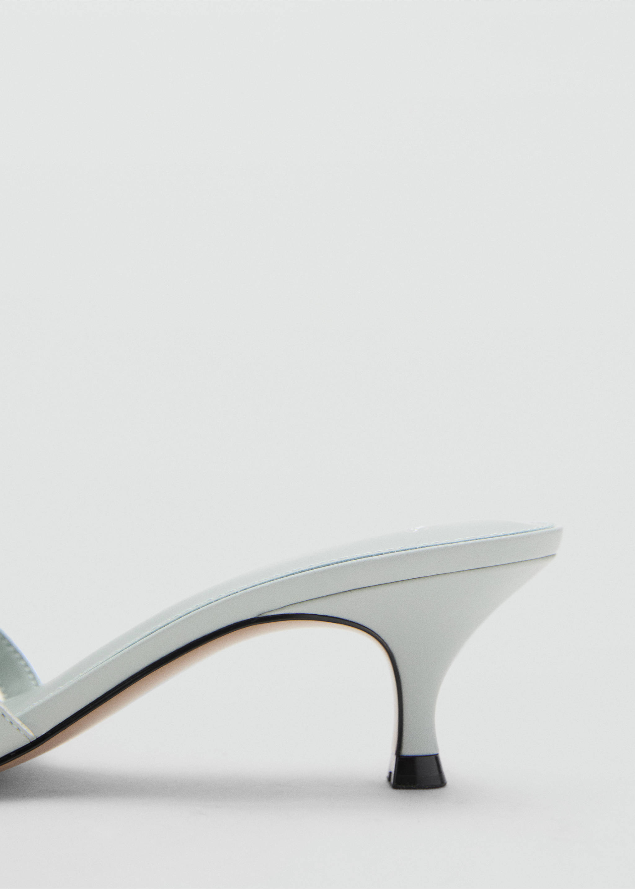 Kitten heel sandals with straps - Details of the article 1, Sky Blue. Ref: 17072546-00.
