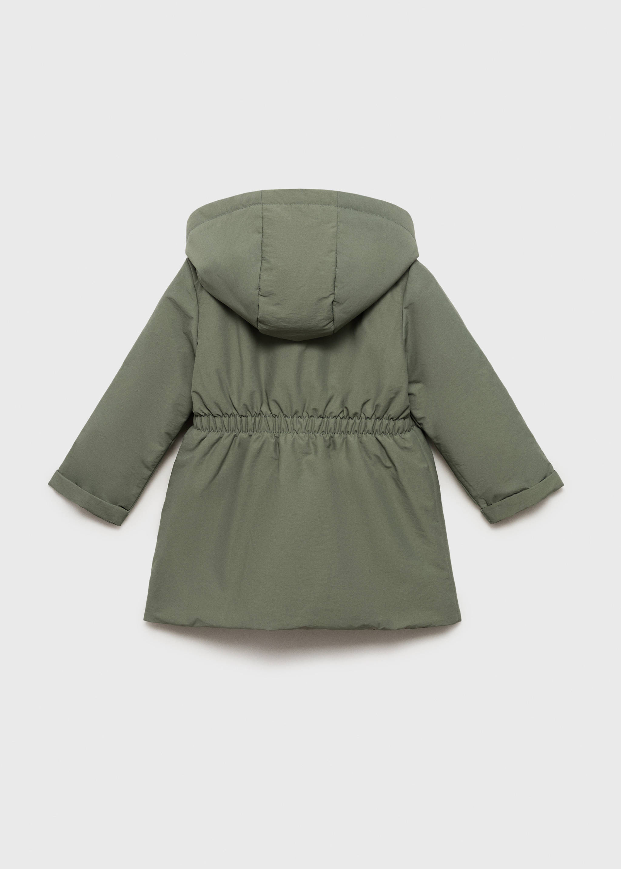 Gabardina capuz - Verso do artigo