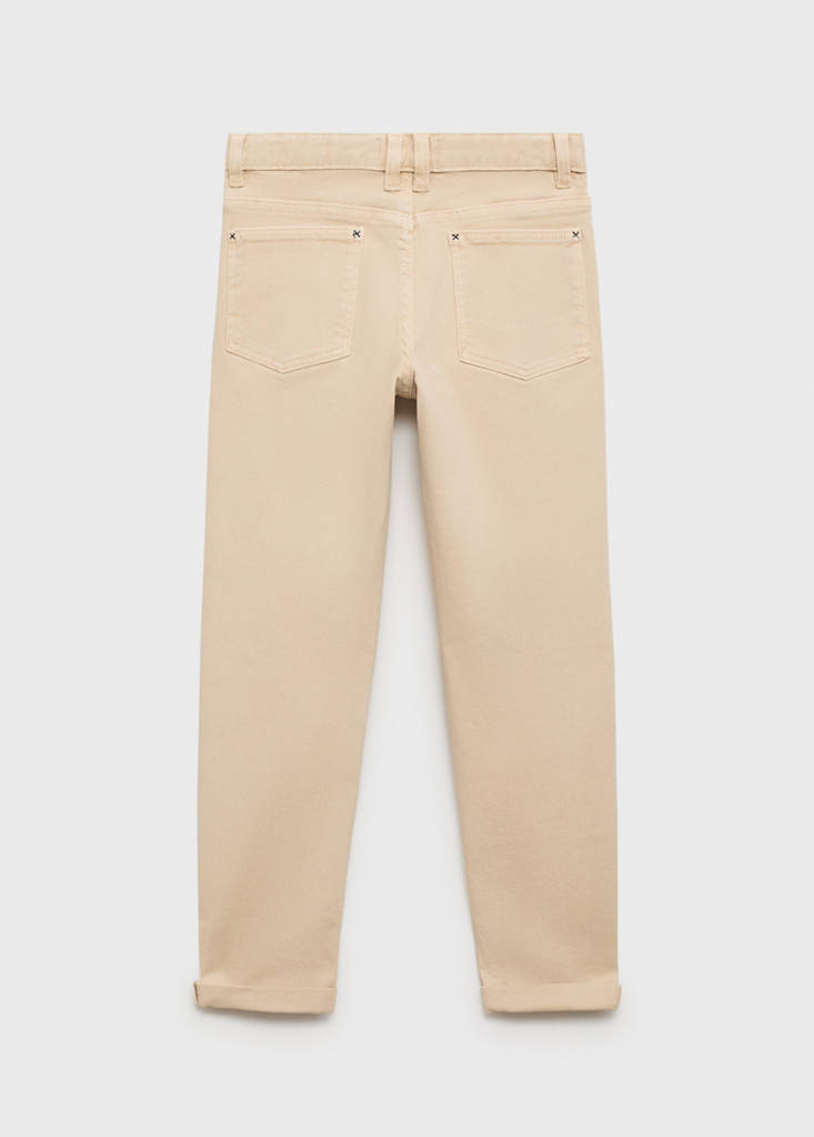 Straight trousers — Beige