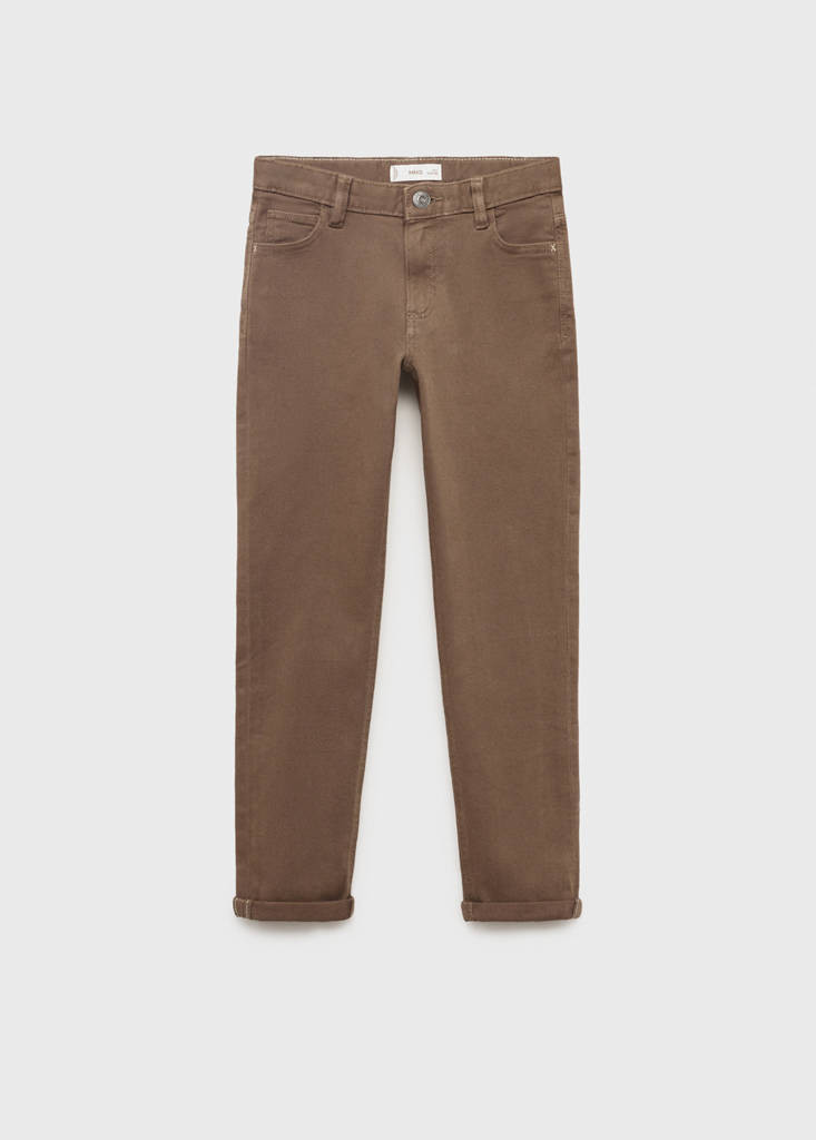 Straight trousers — Brown