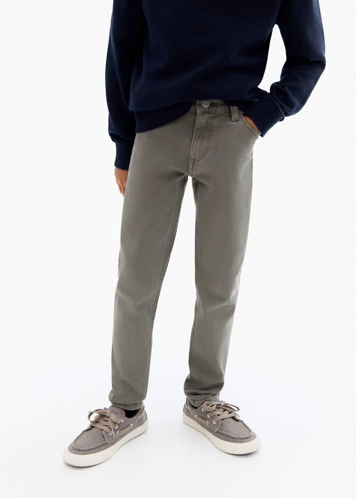 Straight trousers — Khaki