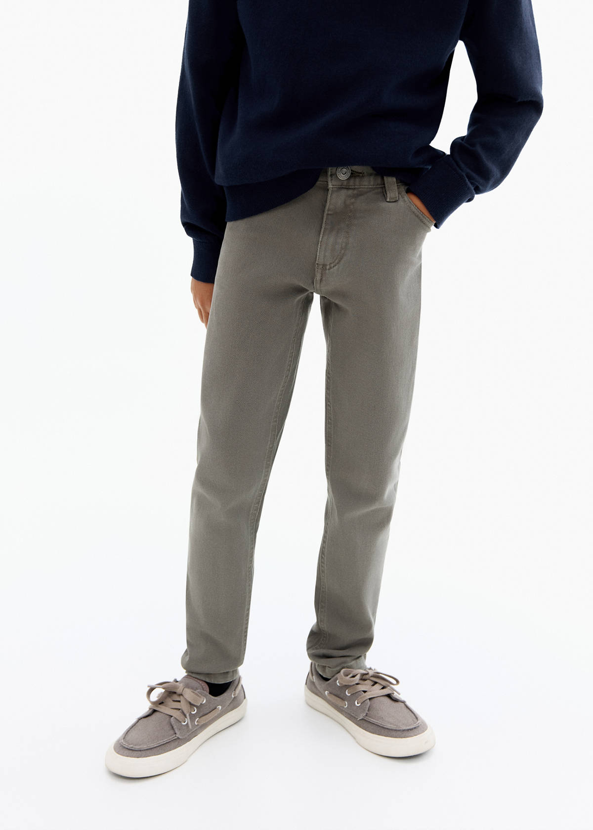 Straight trousers — Khaki