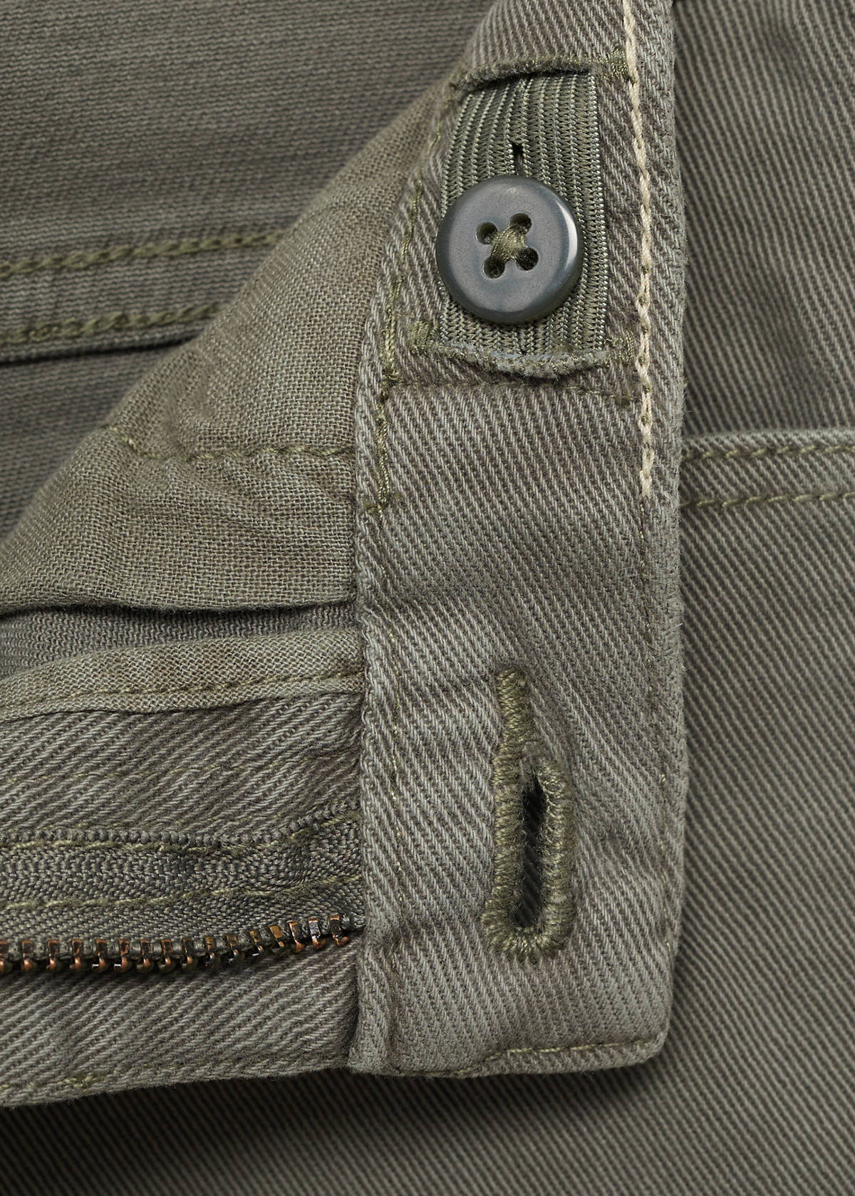 Straight trousers — Khaki