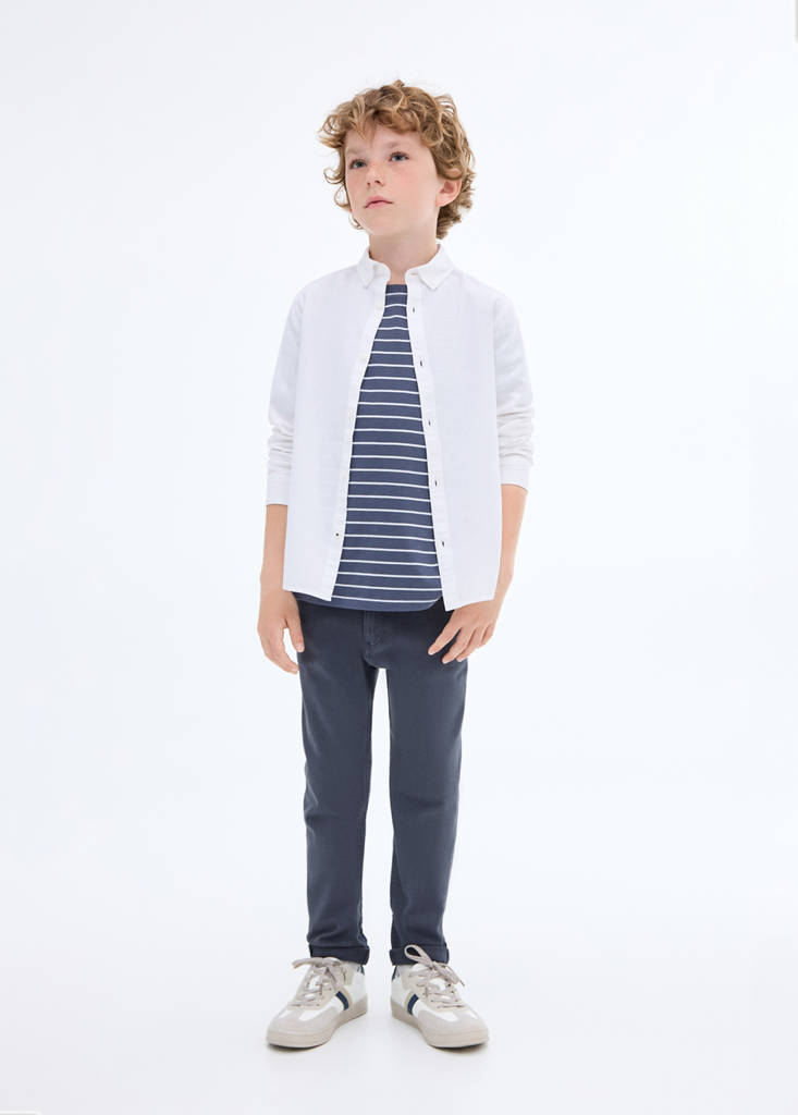 Straight trousers — Navy