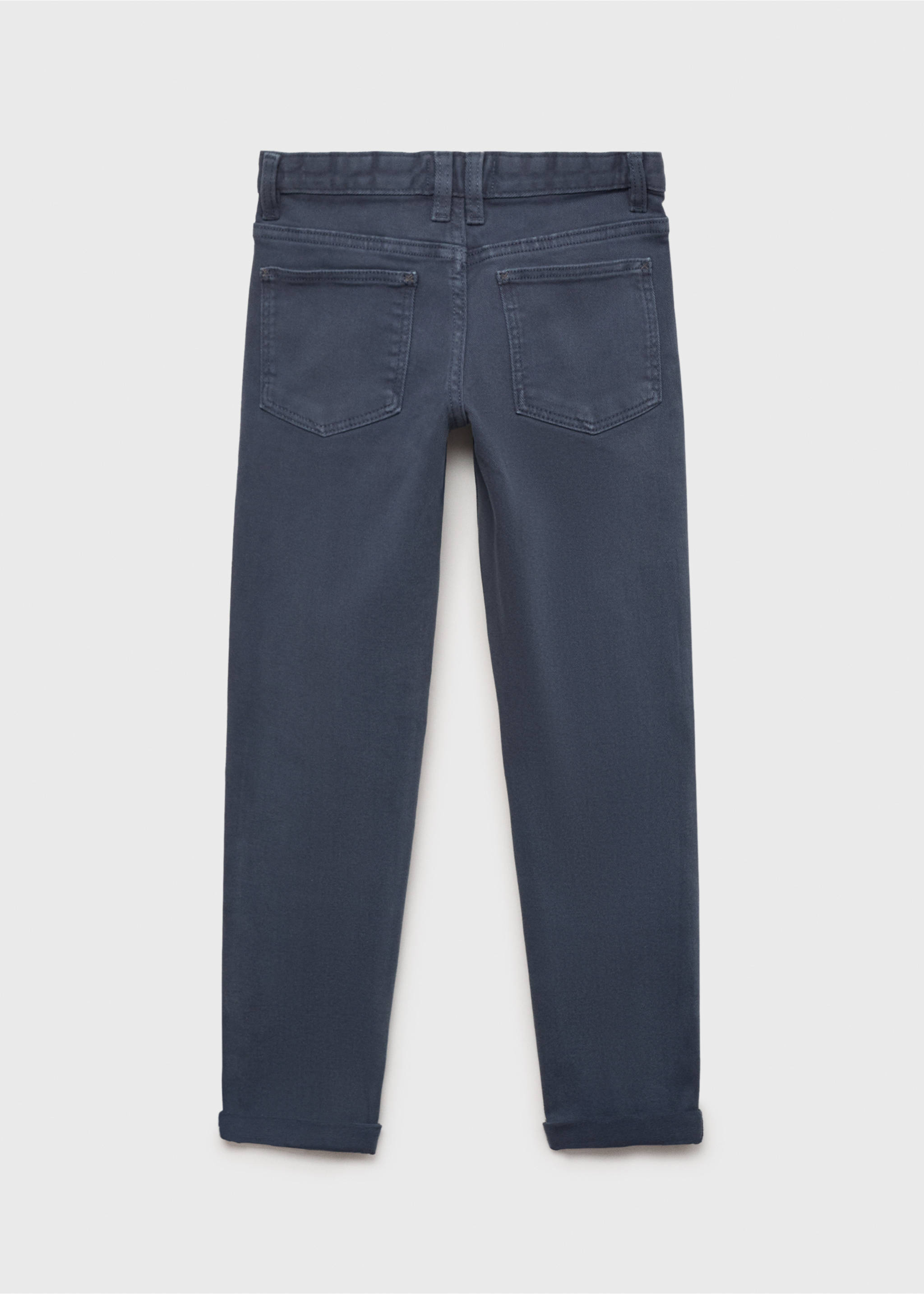 Straight trousers - Reverse of the article, Navy. Ref: 17072896-00.