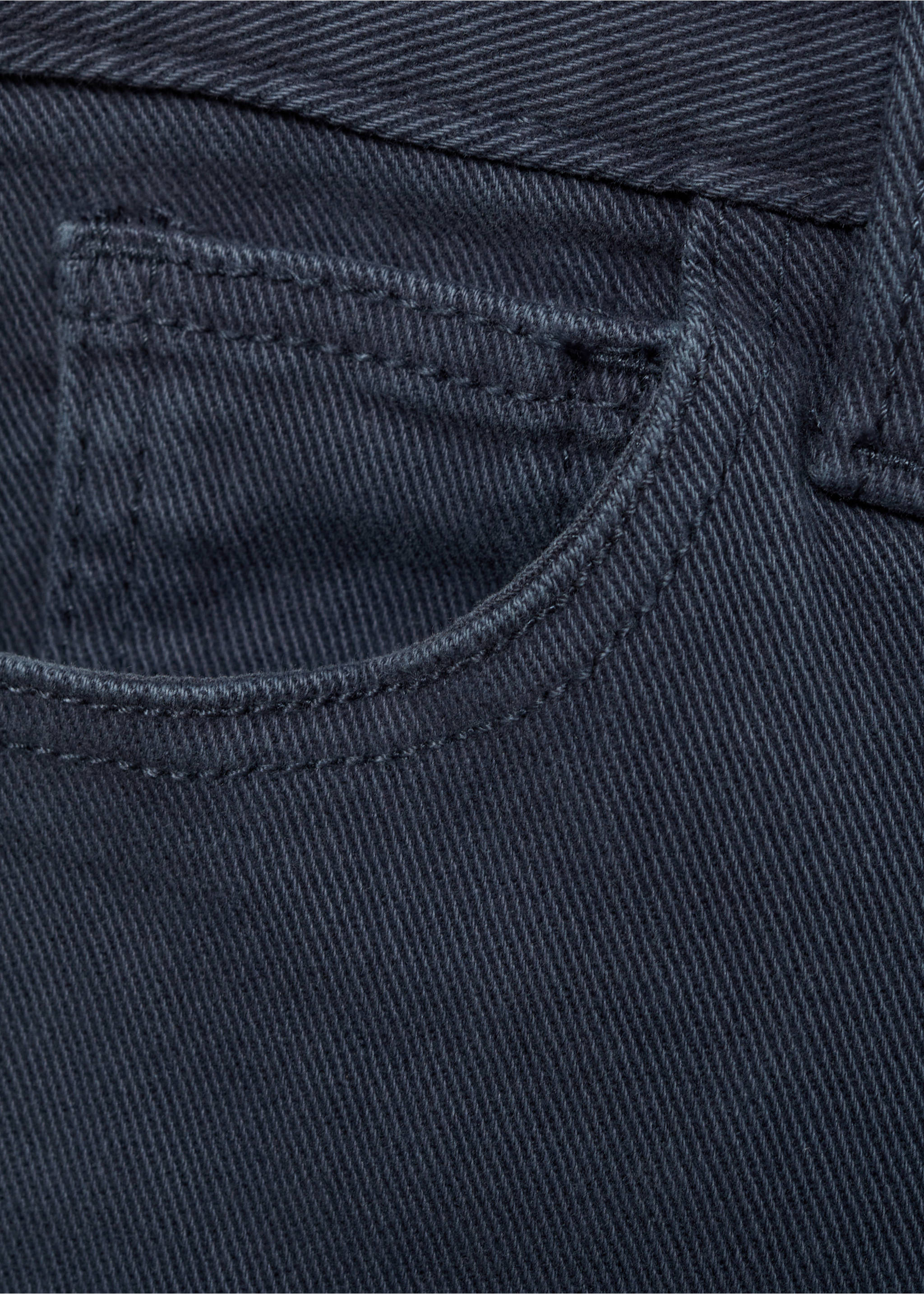 Straight trousers - Details of the article 0, Navy. Ref: 17072896-00.