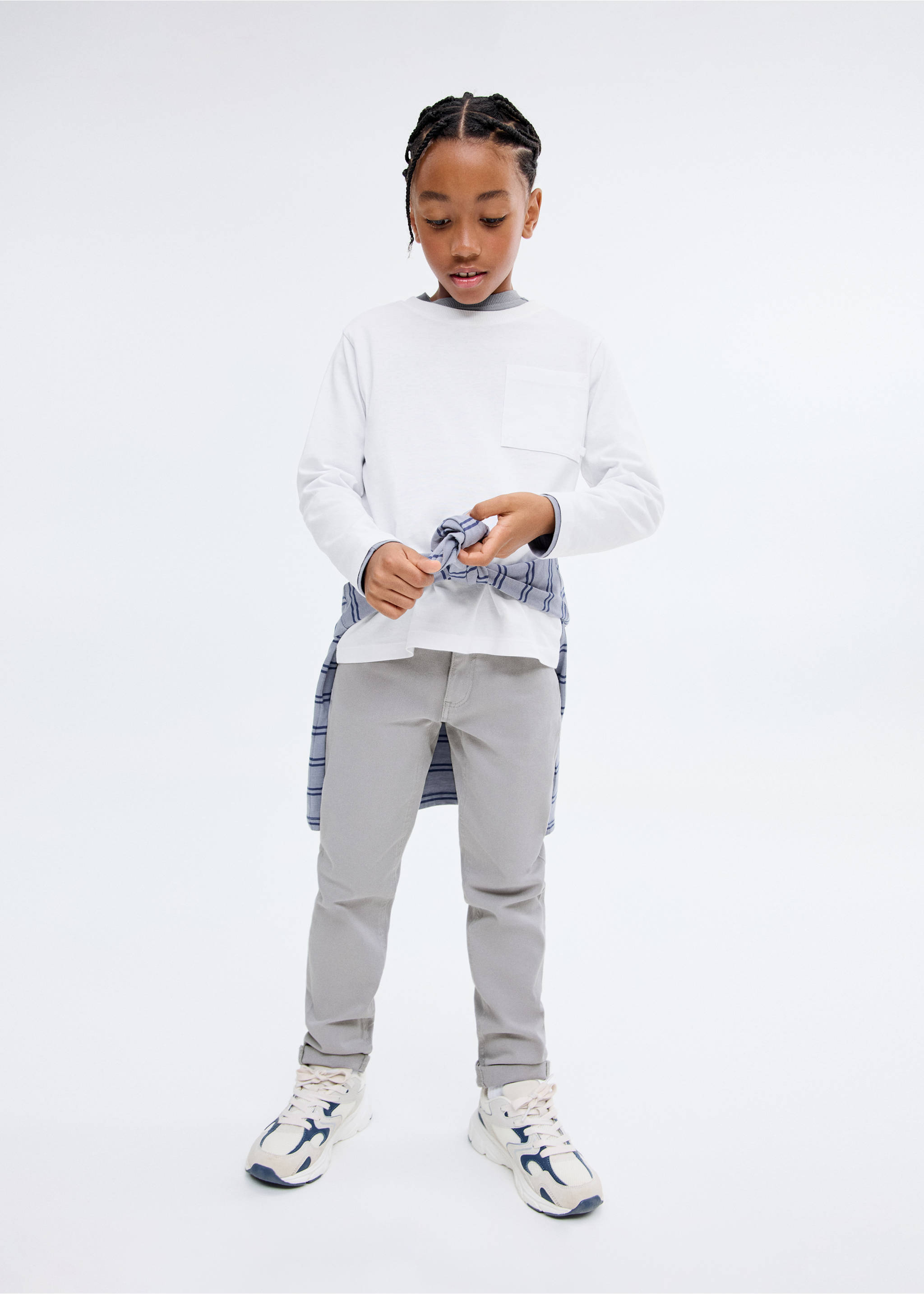 Straight pants - General plane, Light/Pastel Grey. Ref: 17072896-00.