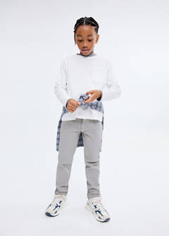 Straight trousers — Light/Pastel Grey 2