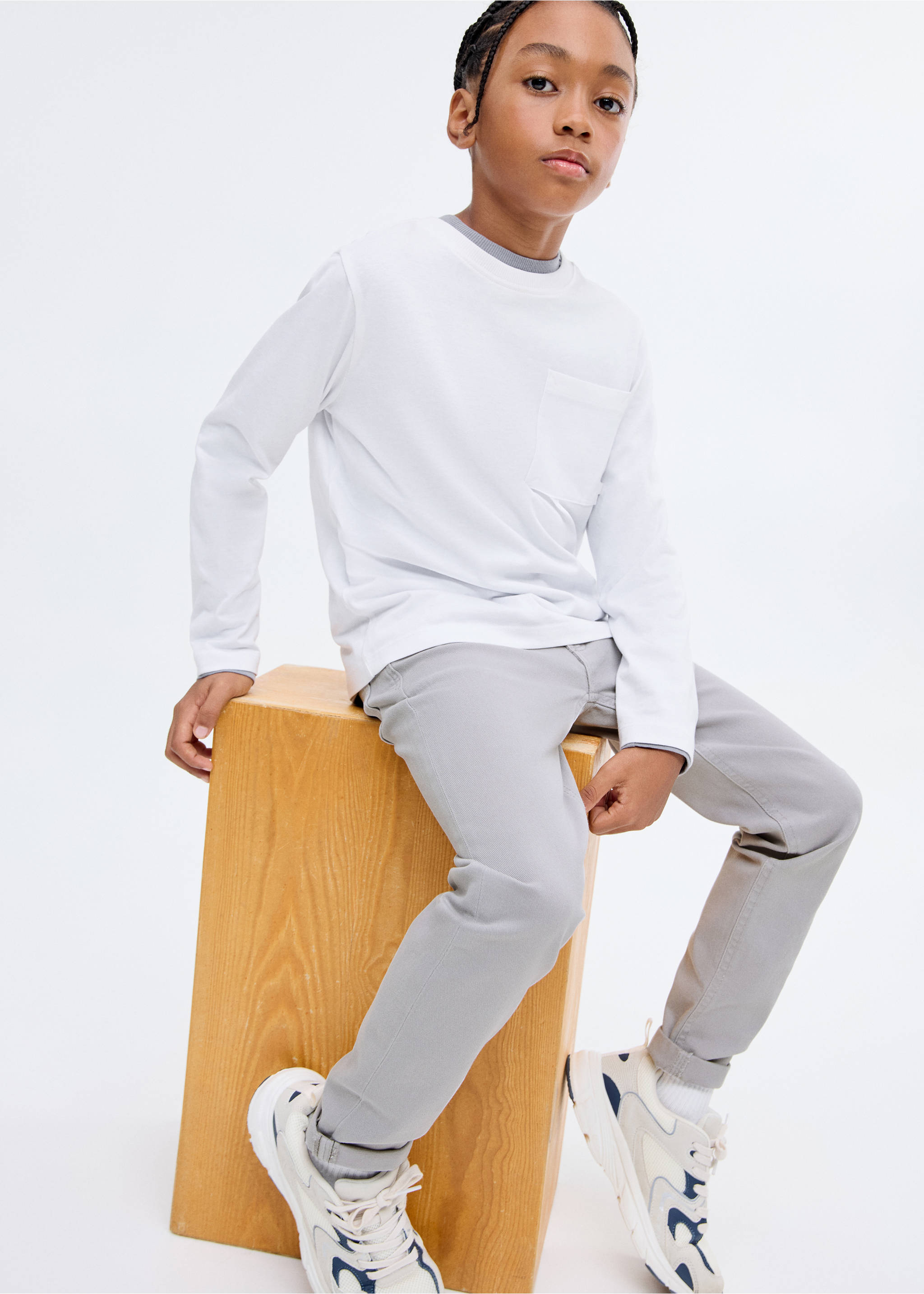 Straight pants - Medium plane, Light/Pastel Grey. Ref: 17072896-00.