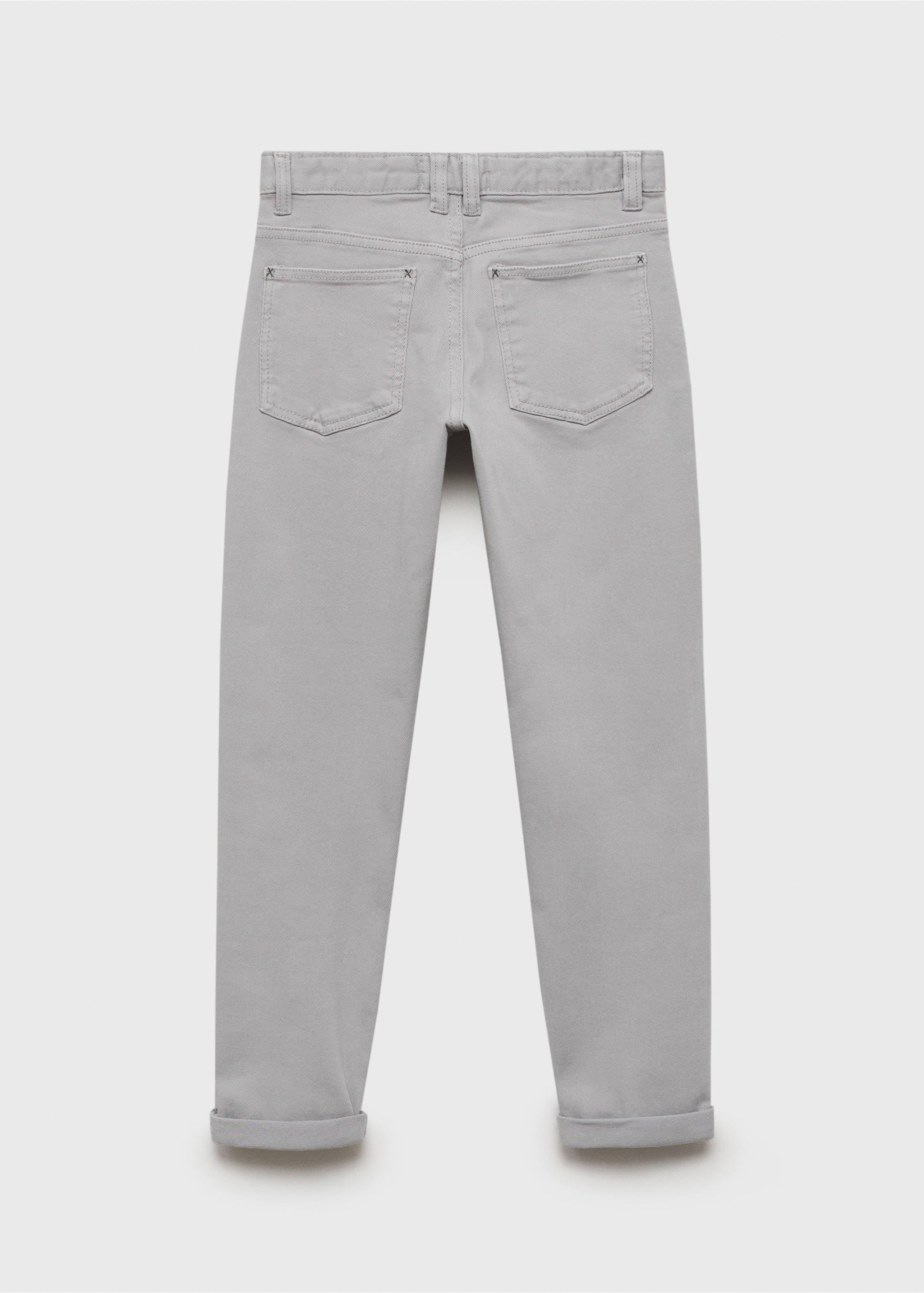Straight pants - Reverse of the article, Light/Pastel Grey. Ref: 17072896-00.