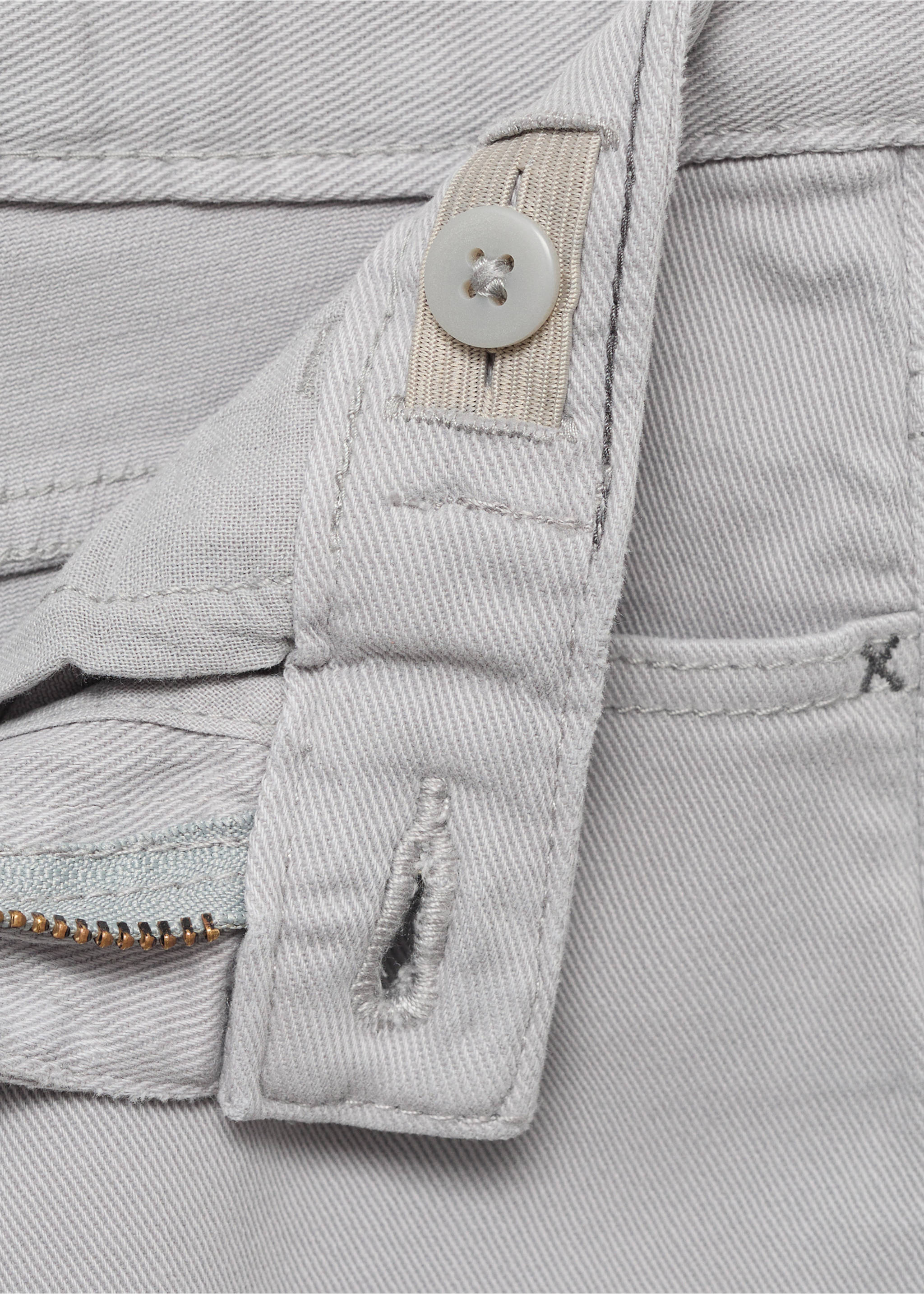 Straight pants - Details of the article 8, Light/Pastel Grey. Ref: 17072896-00.