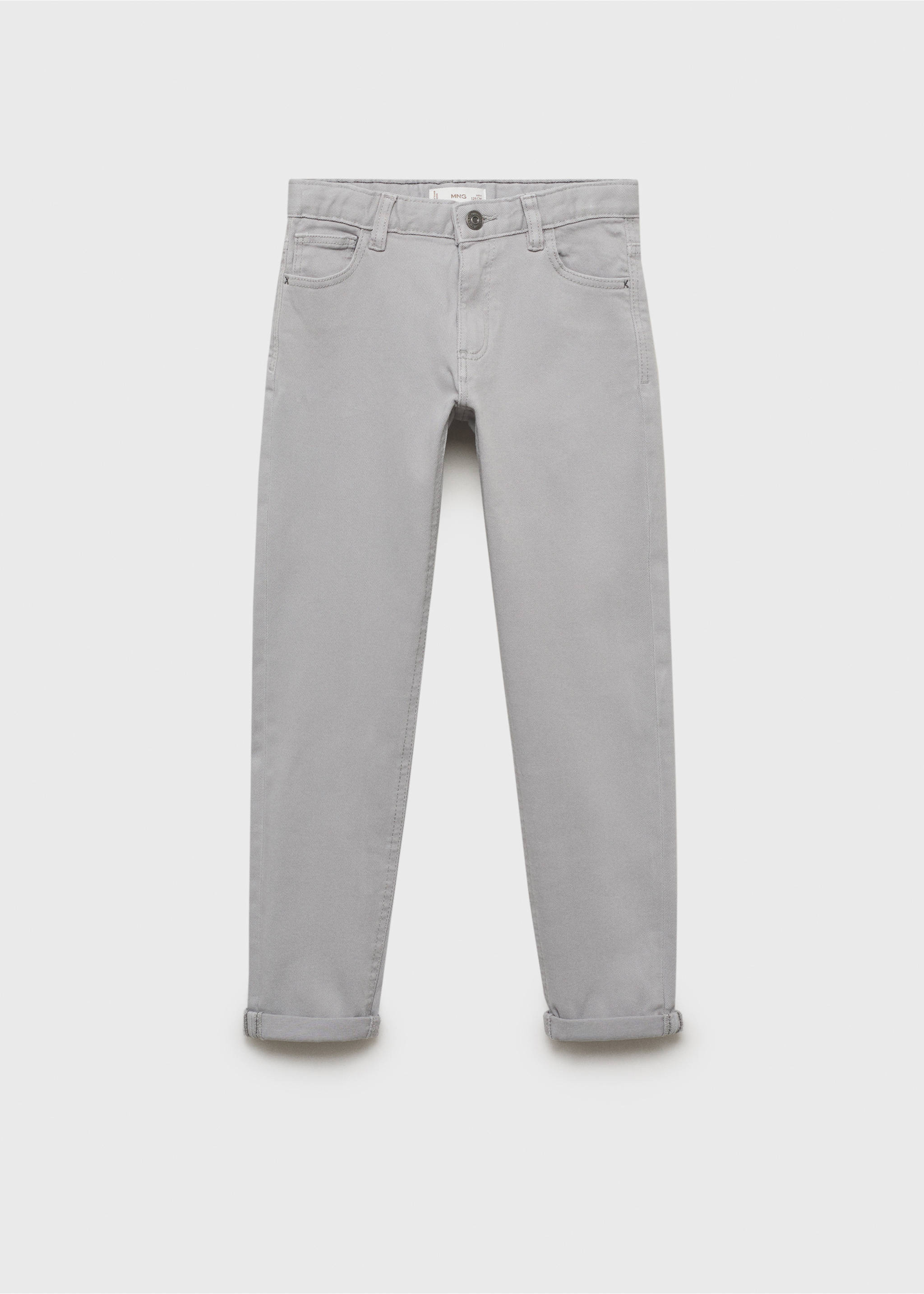 Straight pants - Article without model, Light/Pastel Grey. Ref: 17072896-00.