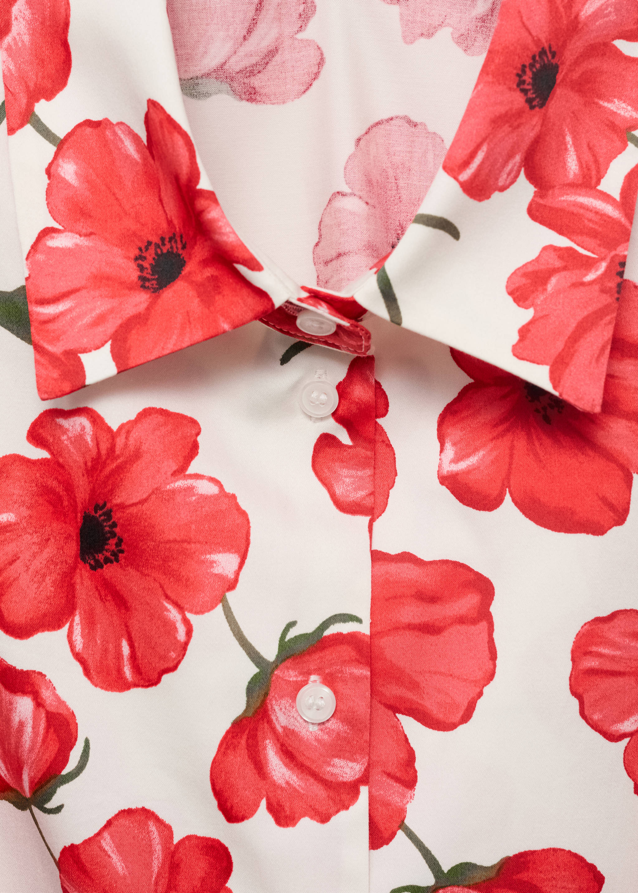 Floral-print poplin shirt - Details of the article 8