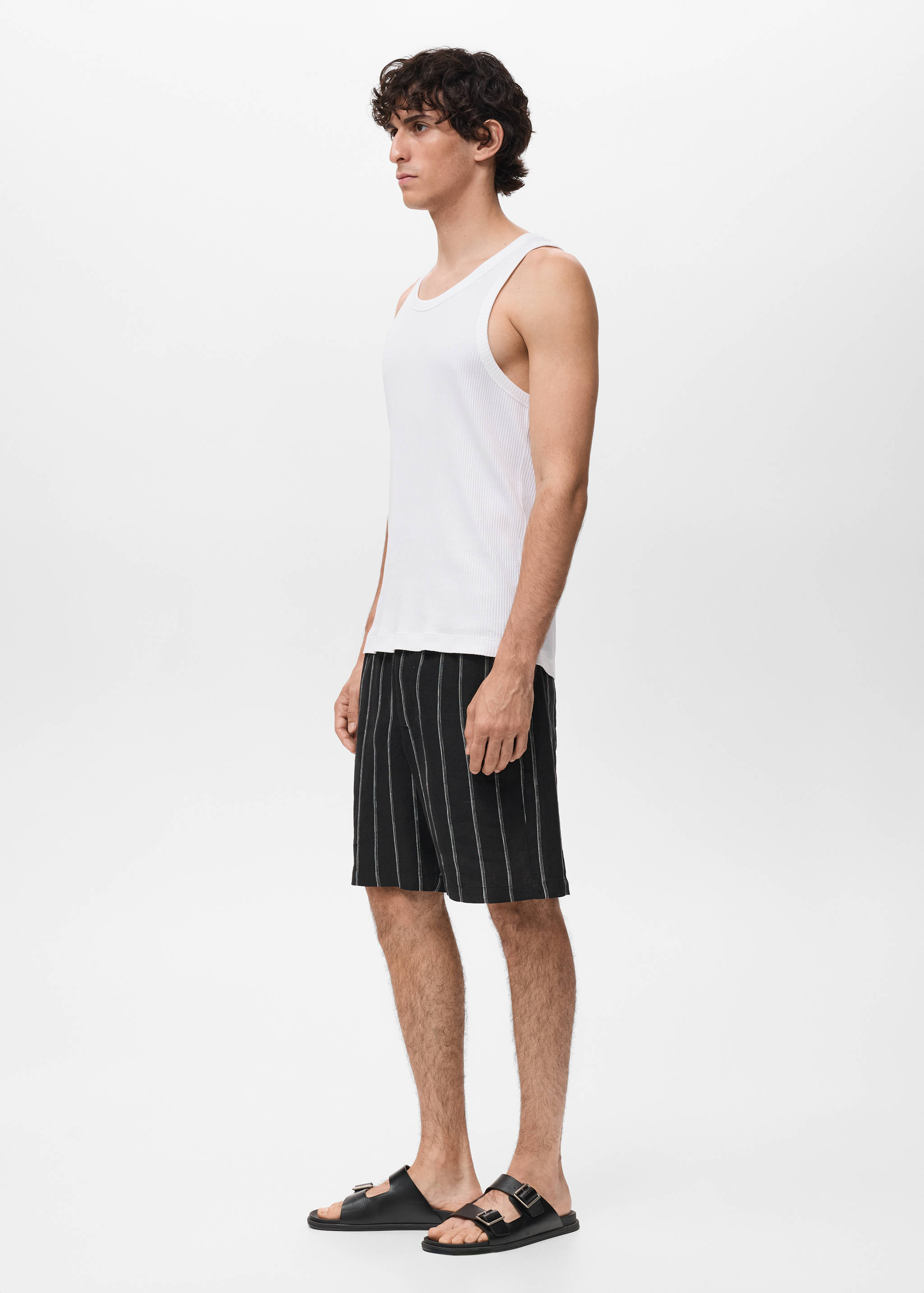 Slim-fit ribbed tank top - Details of the article 2