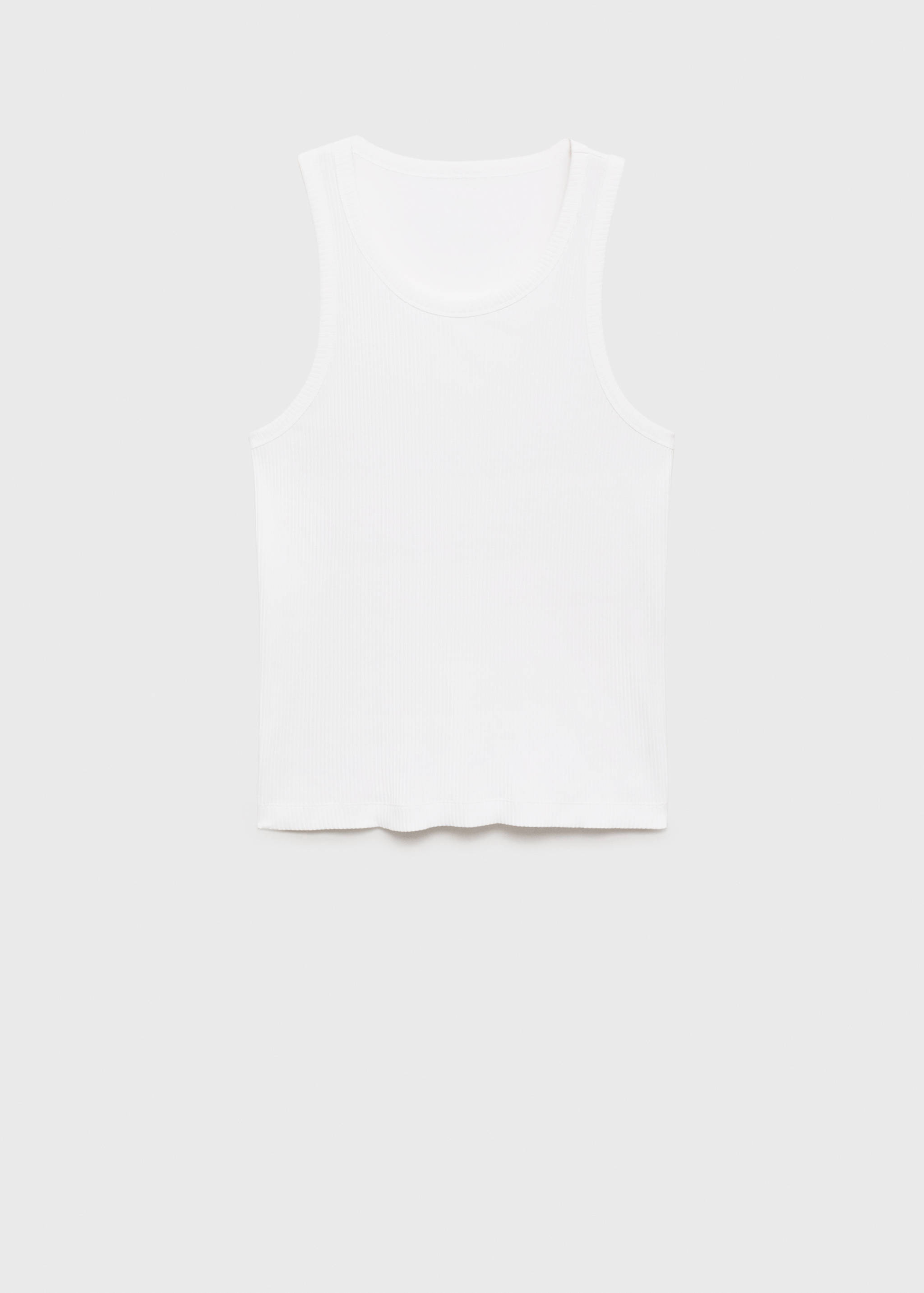 Slim-fit ribbed tank top - Article without model