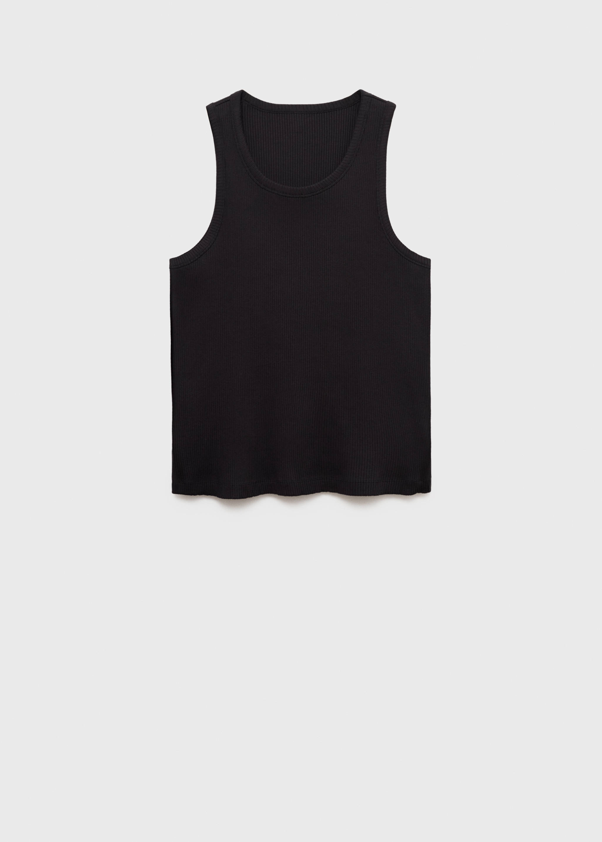 Slim-fit ribbed tank top - Article without model