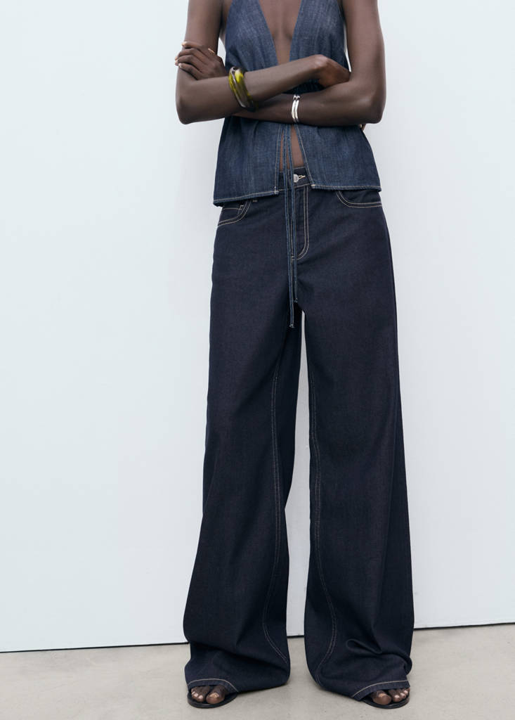 Low-rise wideleg jeans — Open Blue