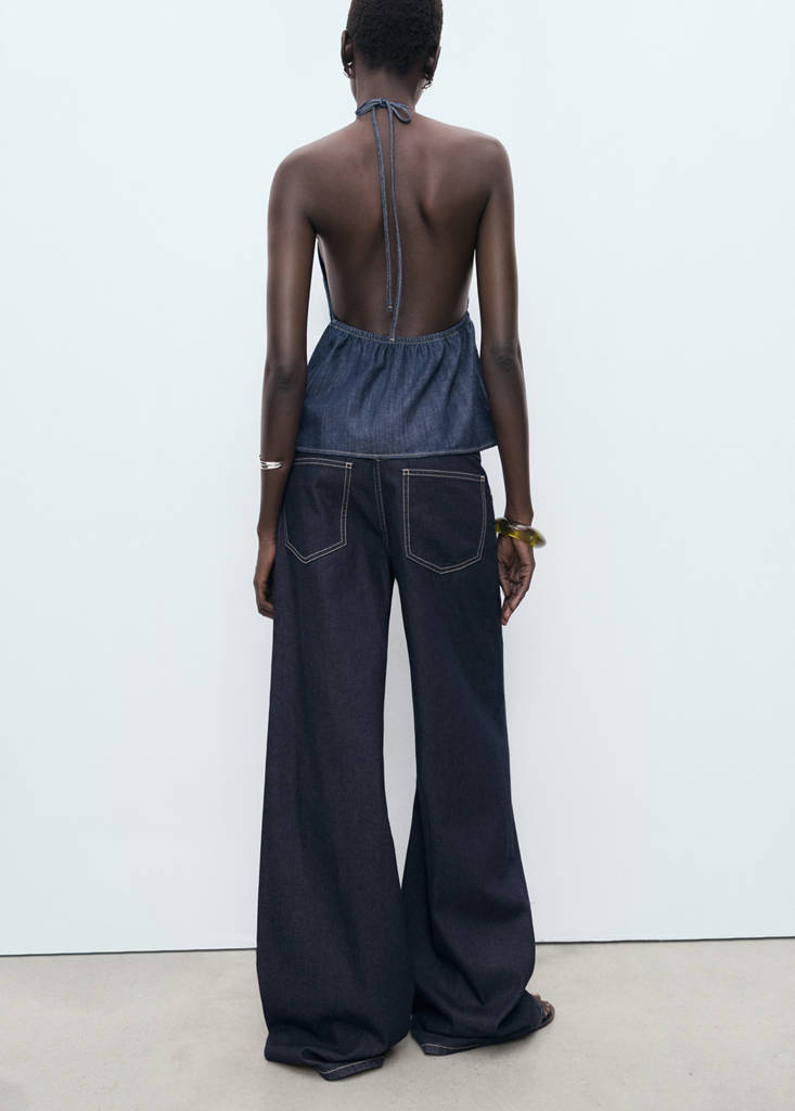 Low-rise wideleg jeans — Open Blue