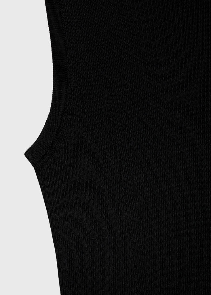 Fitted sweater dress — Black