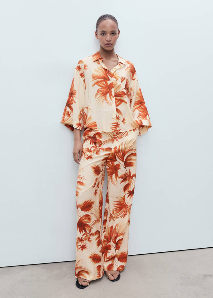 Palm-tree shirt with three-quarter sleeves — Off White