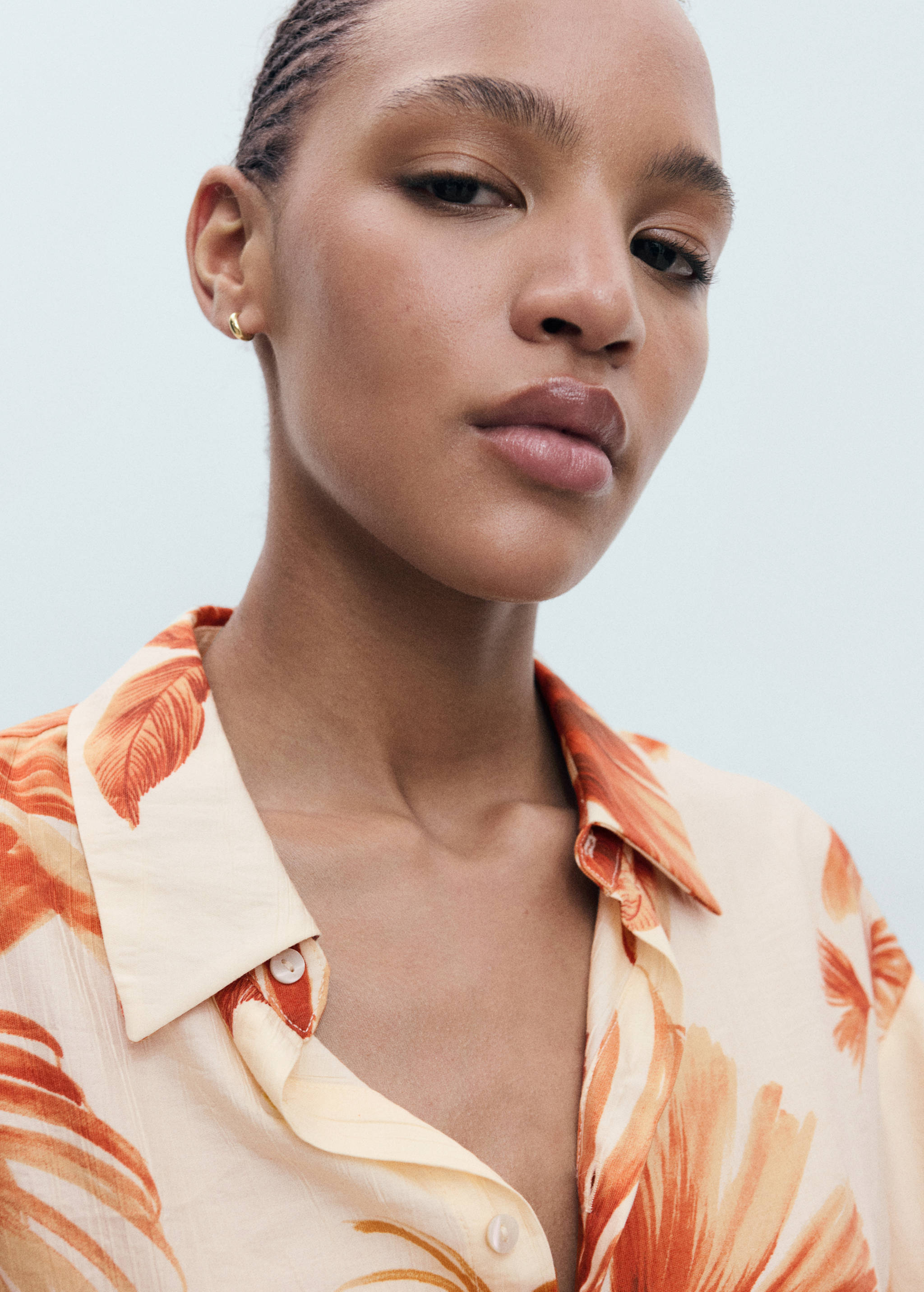 Palm-tree shirt with three-quarter sleeves - Details of the article 1