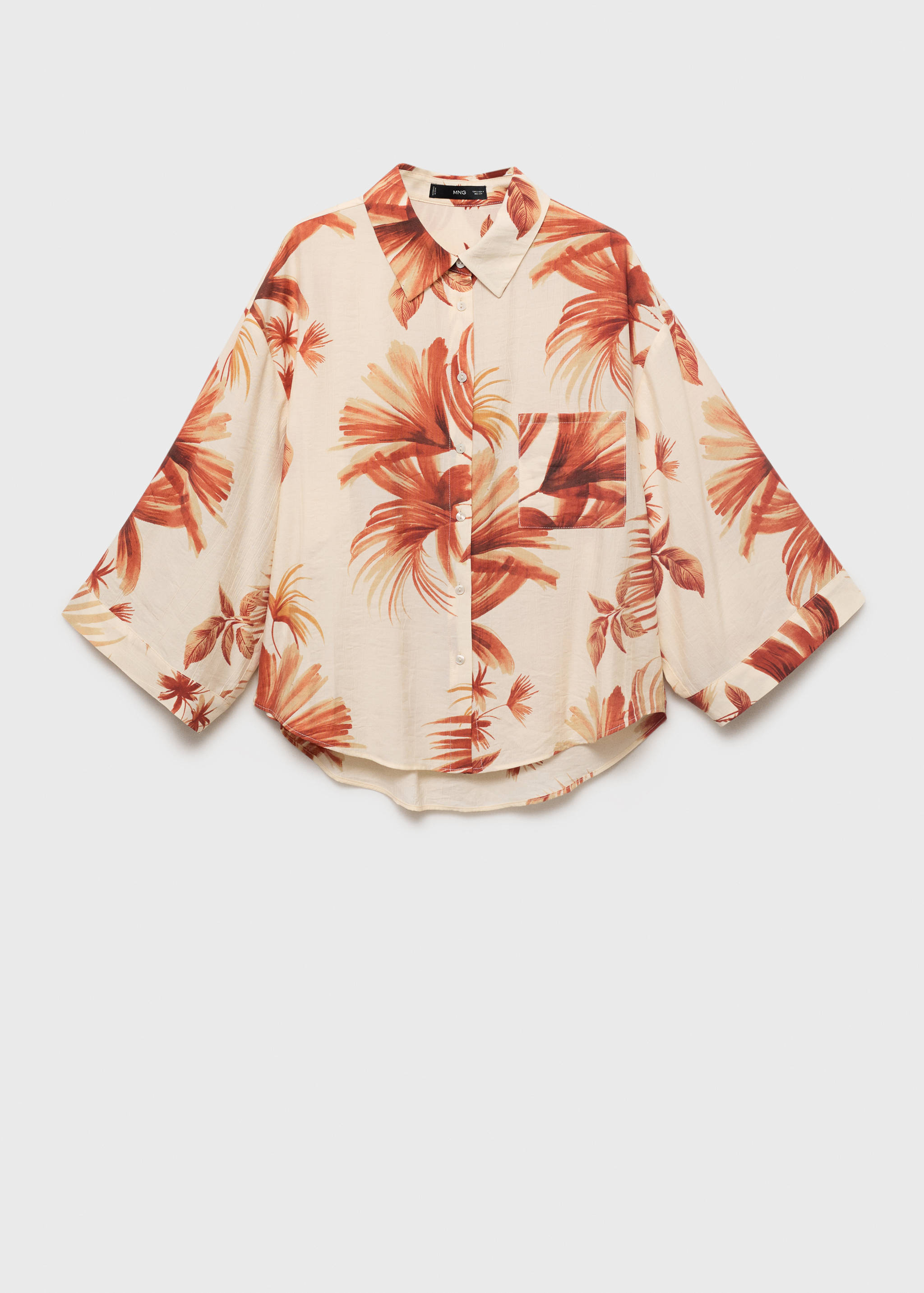 Palm-tree shirt with three-quarter sleeves - Article without model