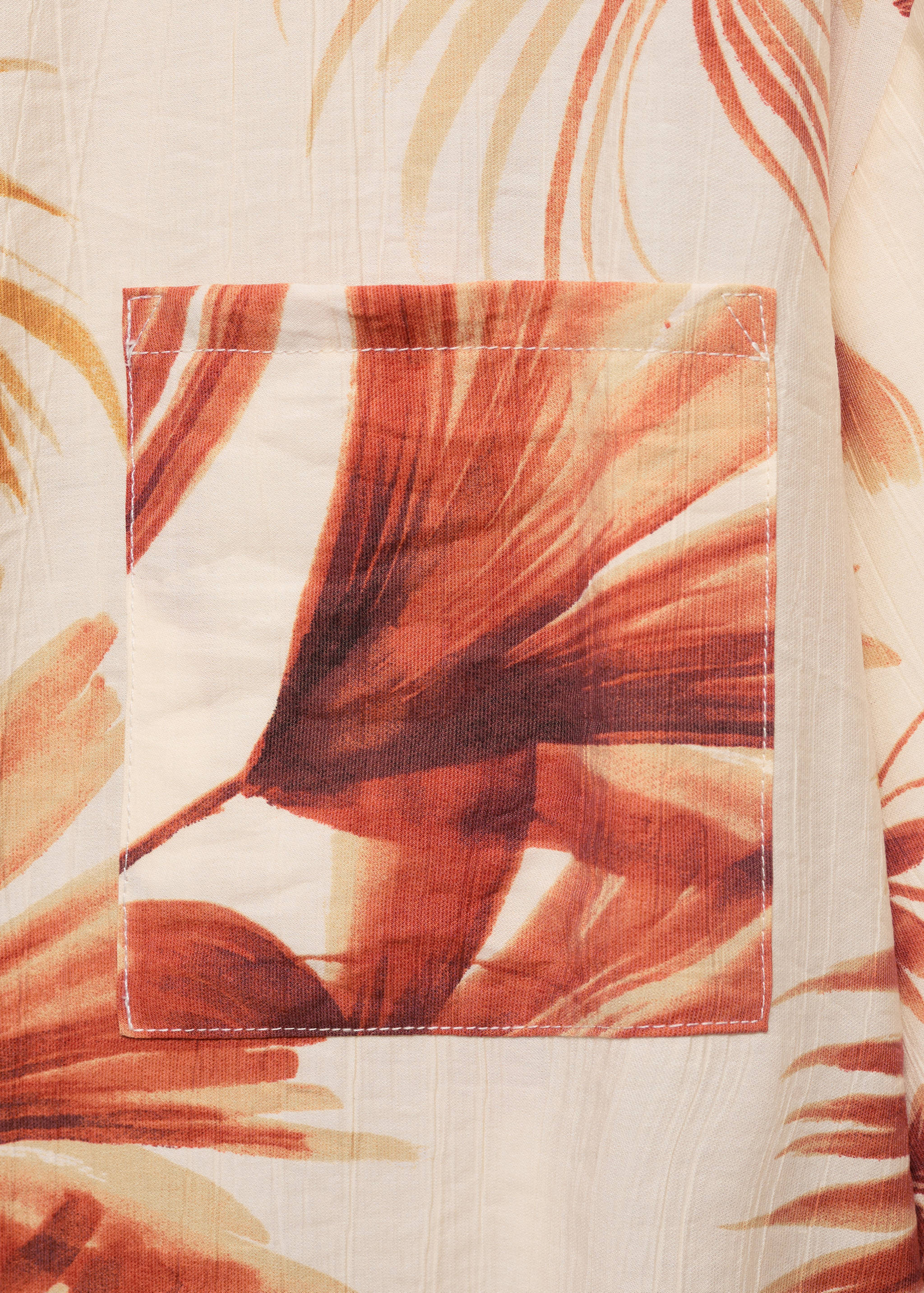 Palm-tree shirt with three-quarter sleeves - Details of the article 0