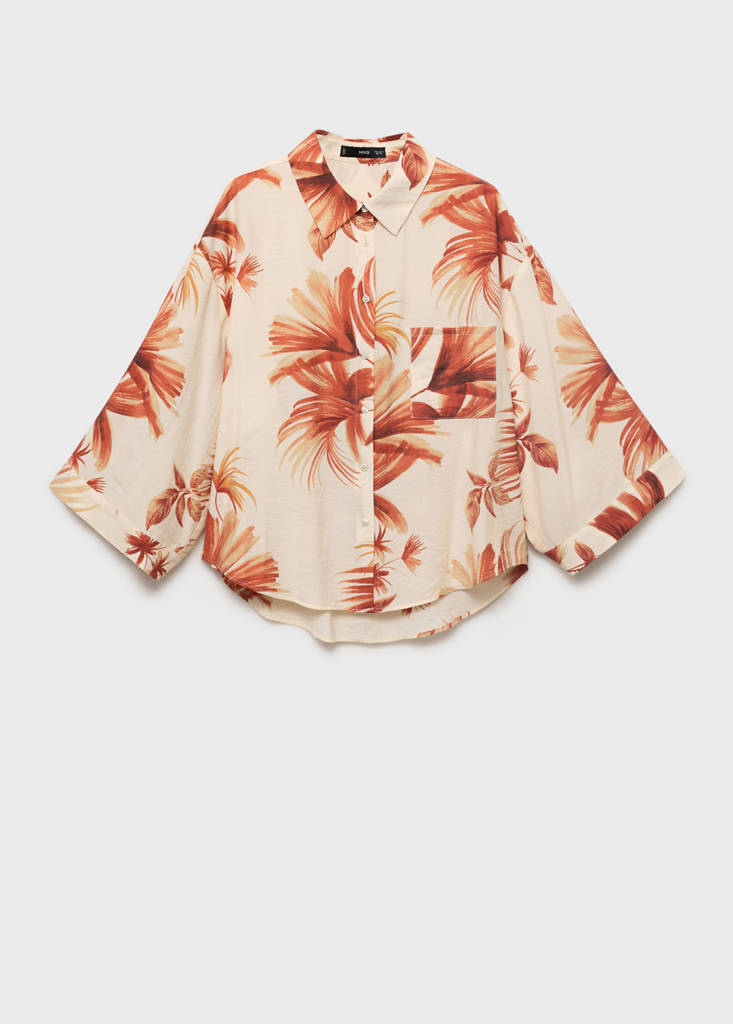 Palm-tree shirt with three-quarter sleeves — Off White