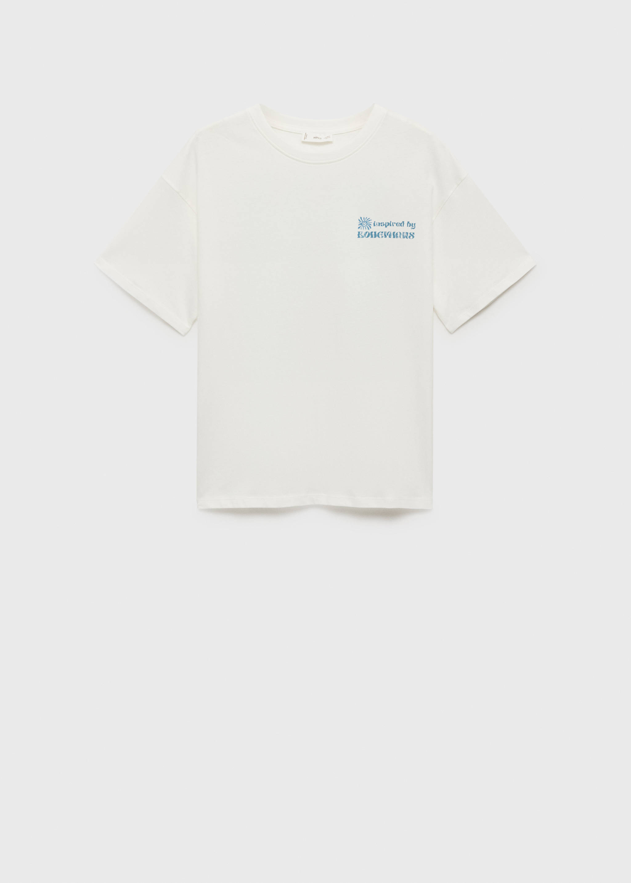 Хлопковая футболка с принтом - Изделие без модели