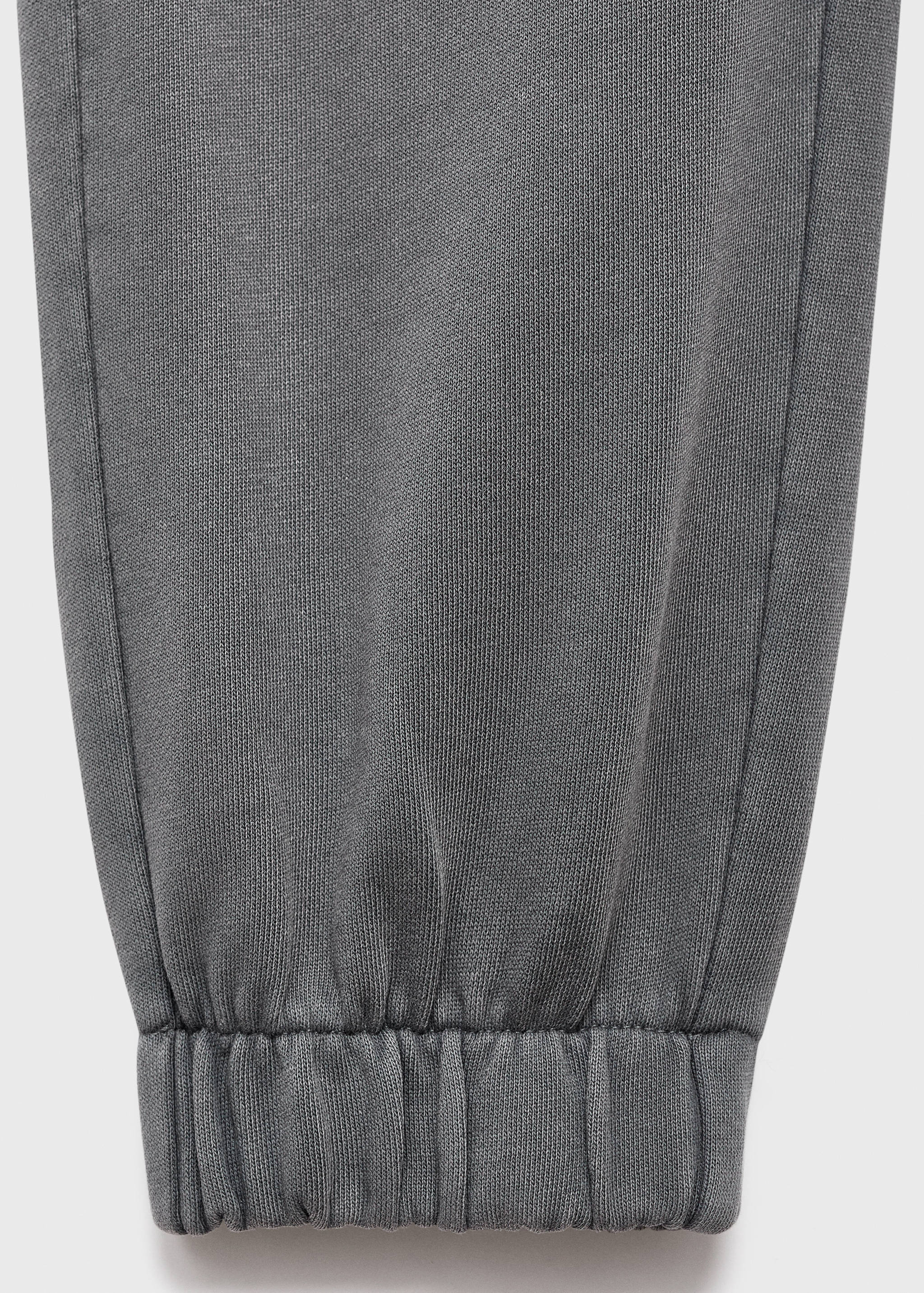 سروال رياضي بخصر مطاطي من القطن - تفاصيل المنتج 0