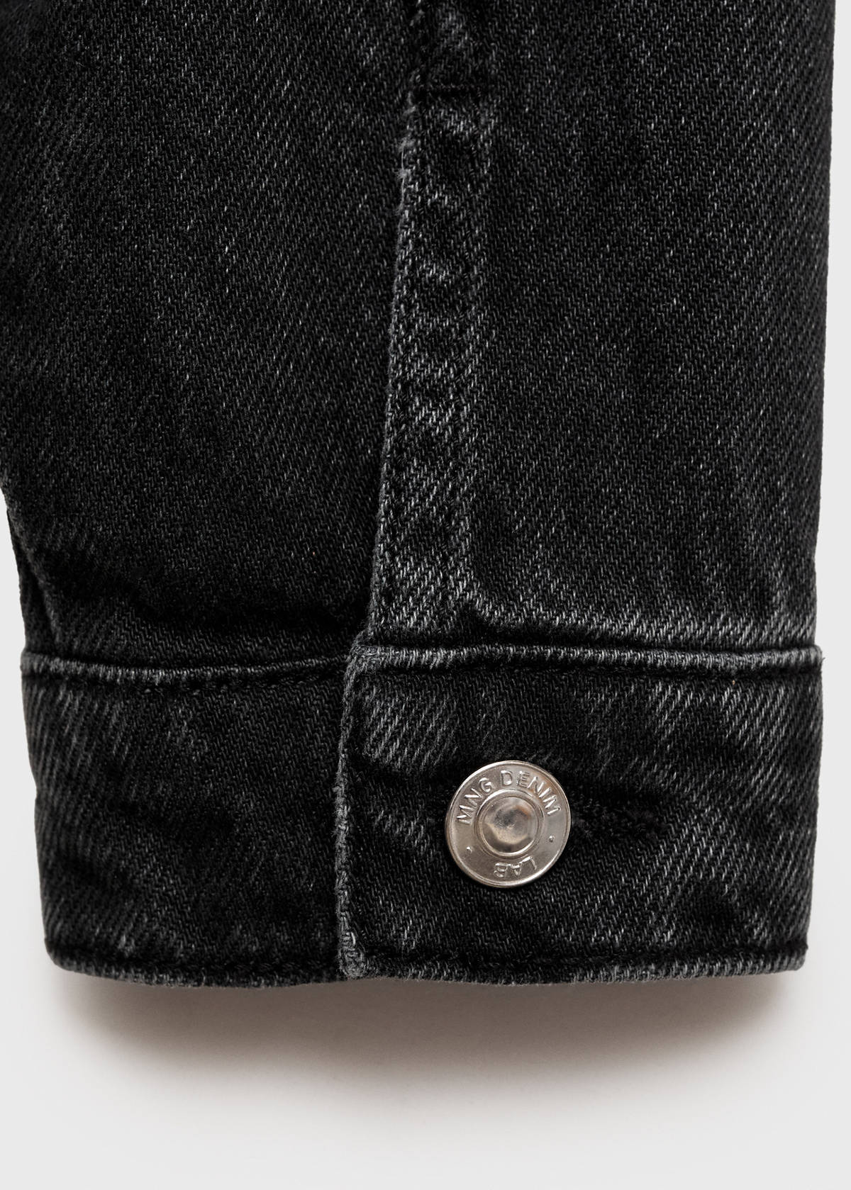 Basic denim jacket — Black denim