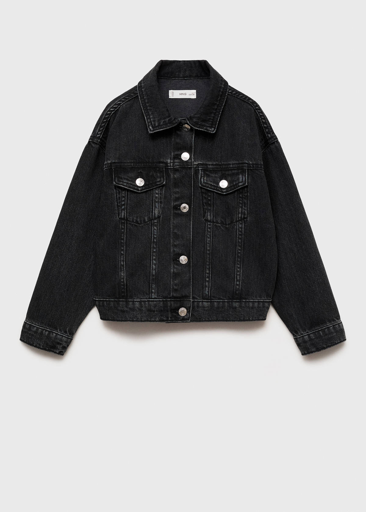 Basic denim jacket — Black denim