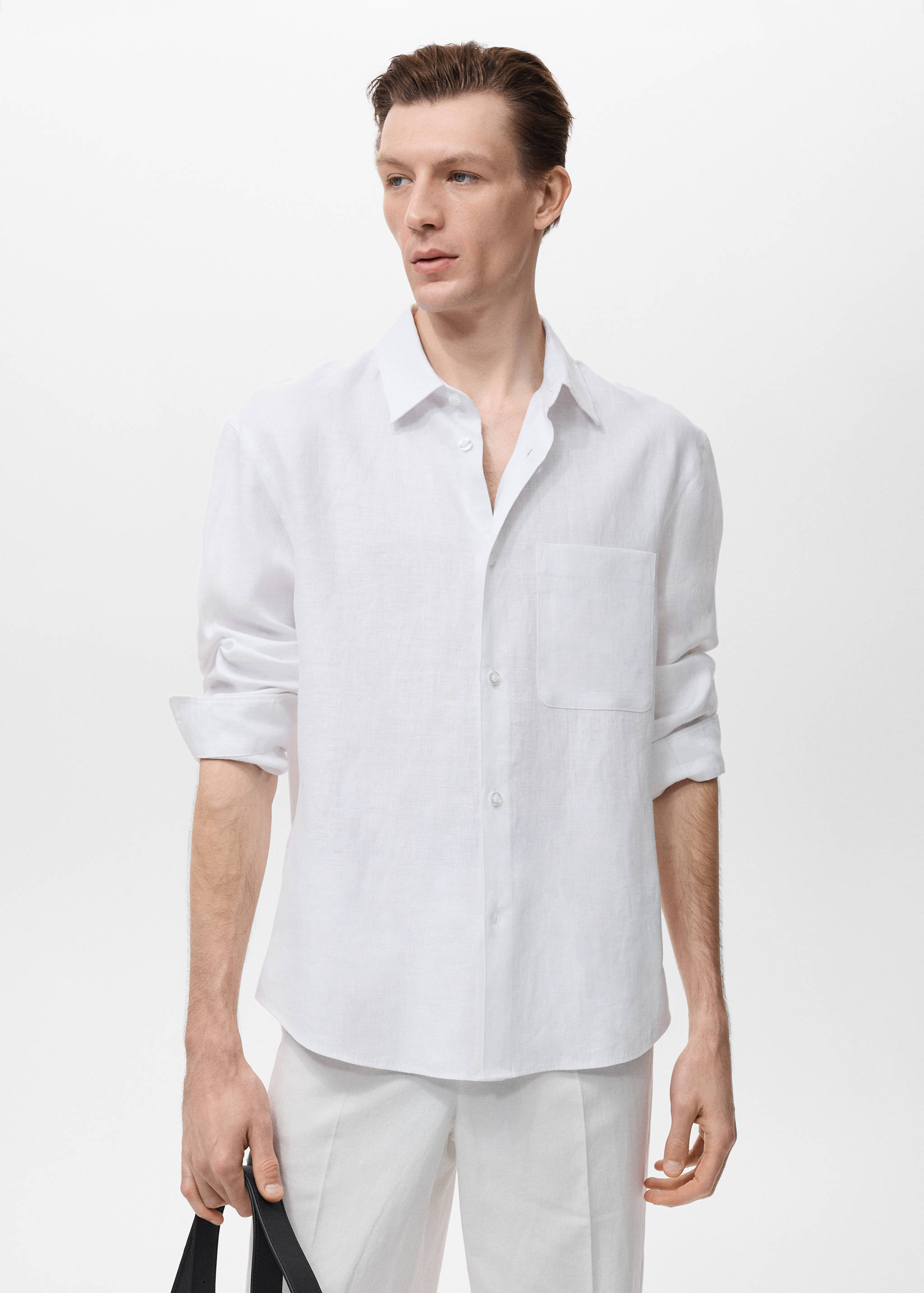 100% linen shirt with pocket - Medium plane