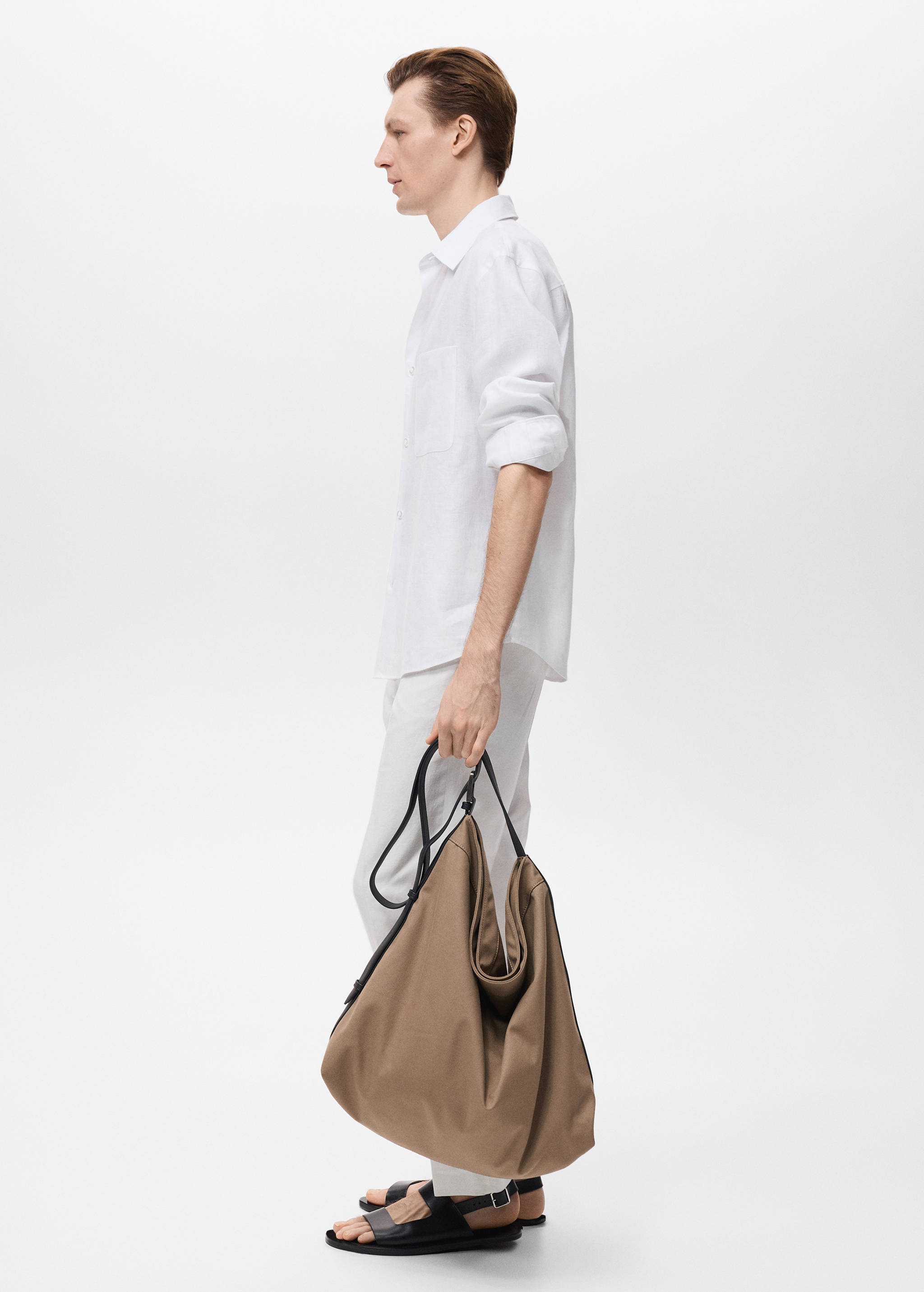 100% linen shirt with pocket - Details of the article 2