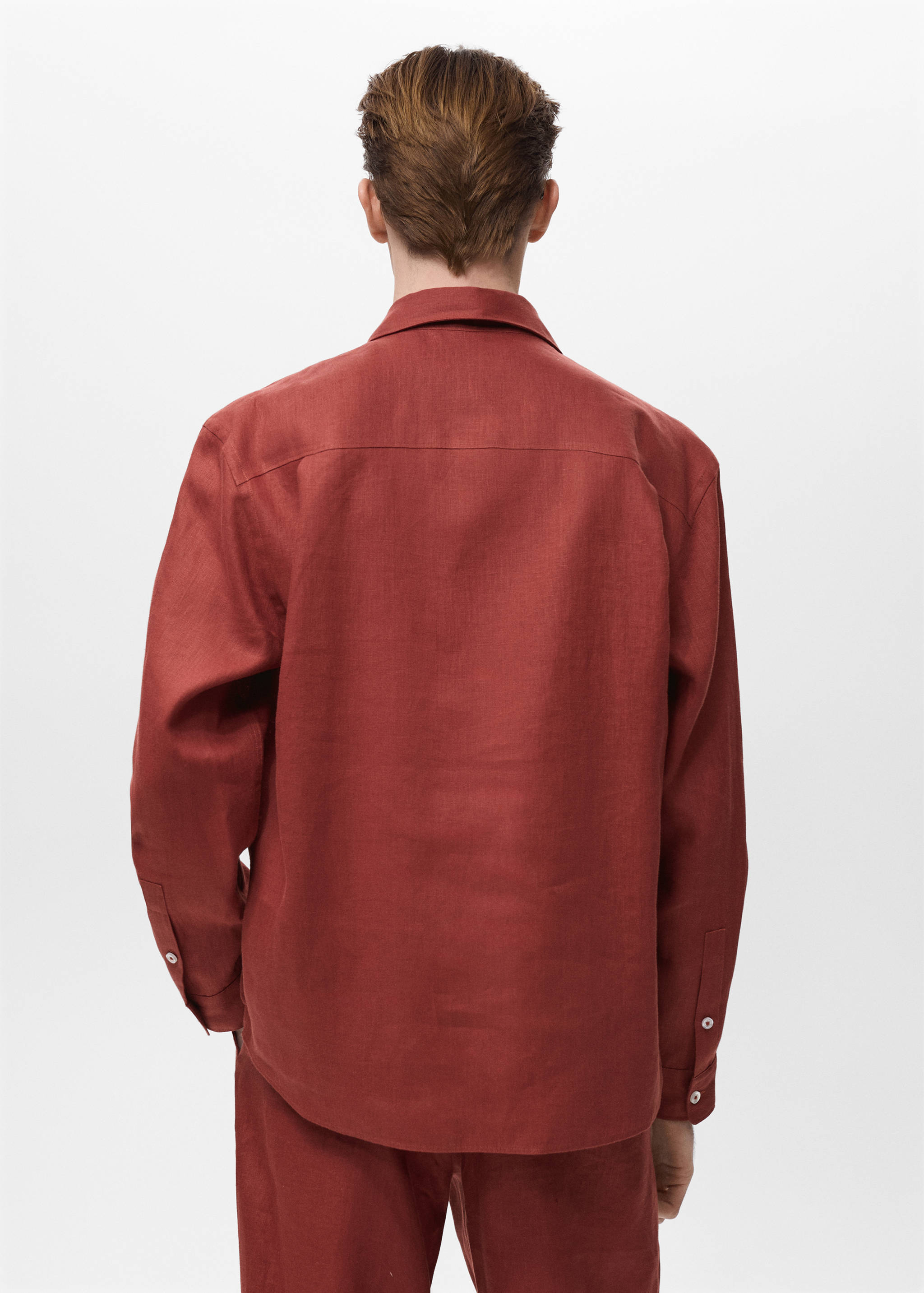 100% linen shirt with pocket - Reverse of the article