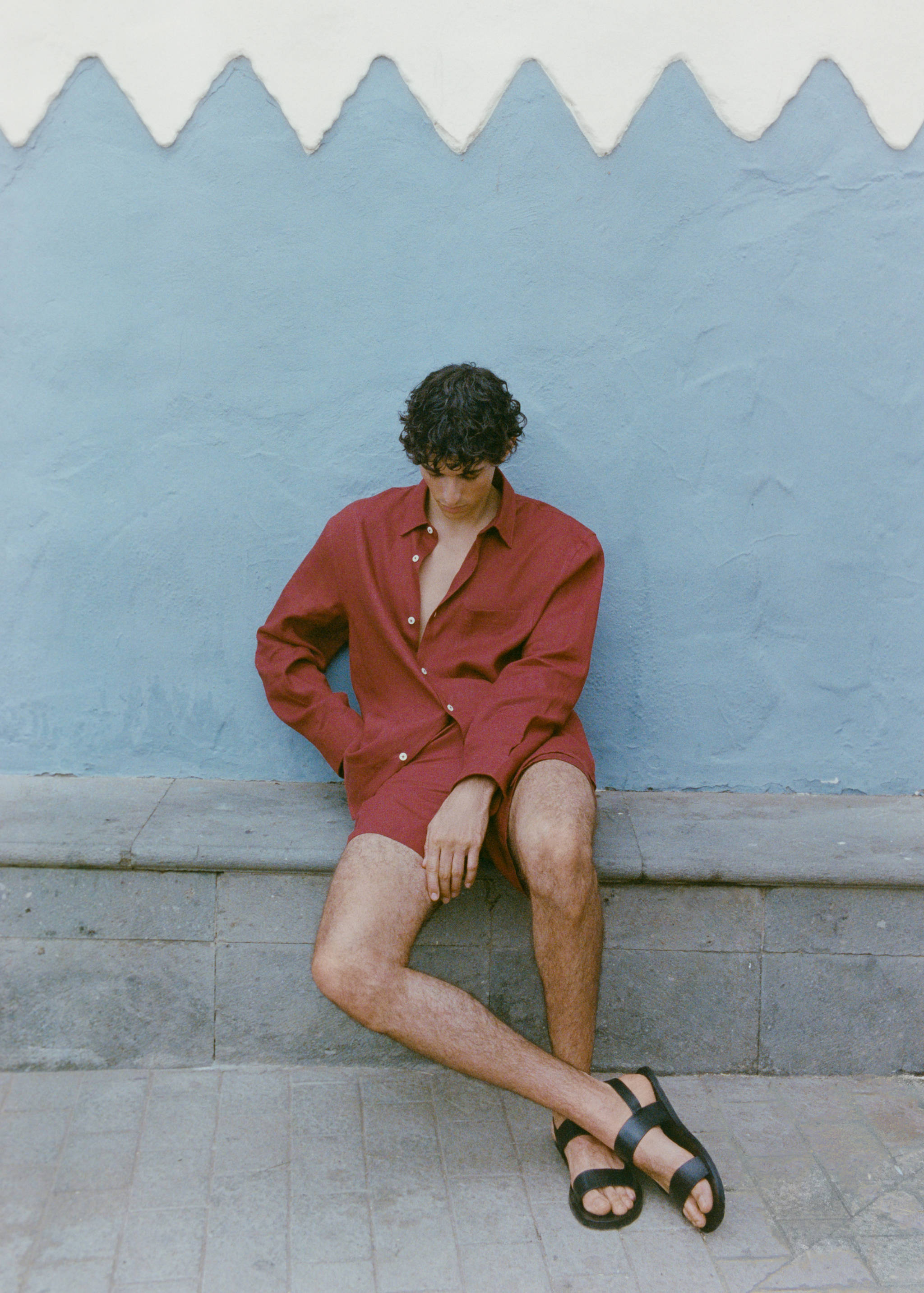 100% linen shirt with pocket - Details of the article 5