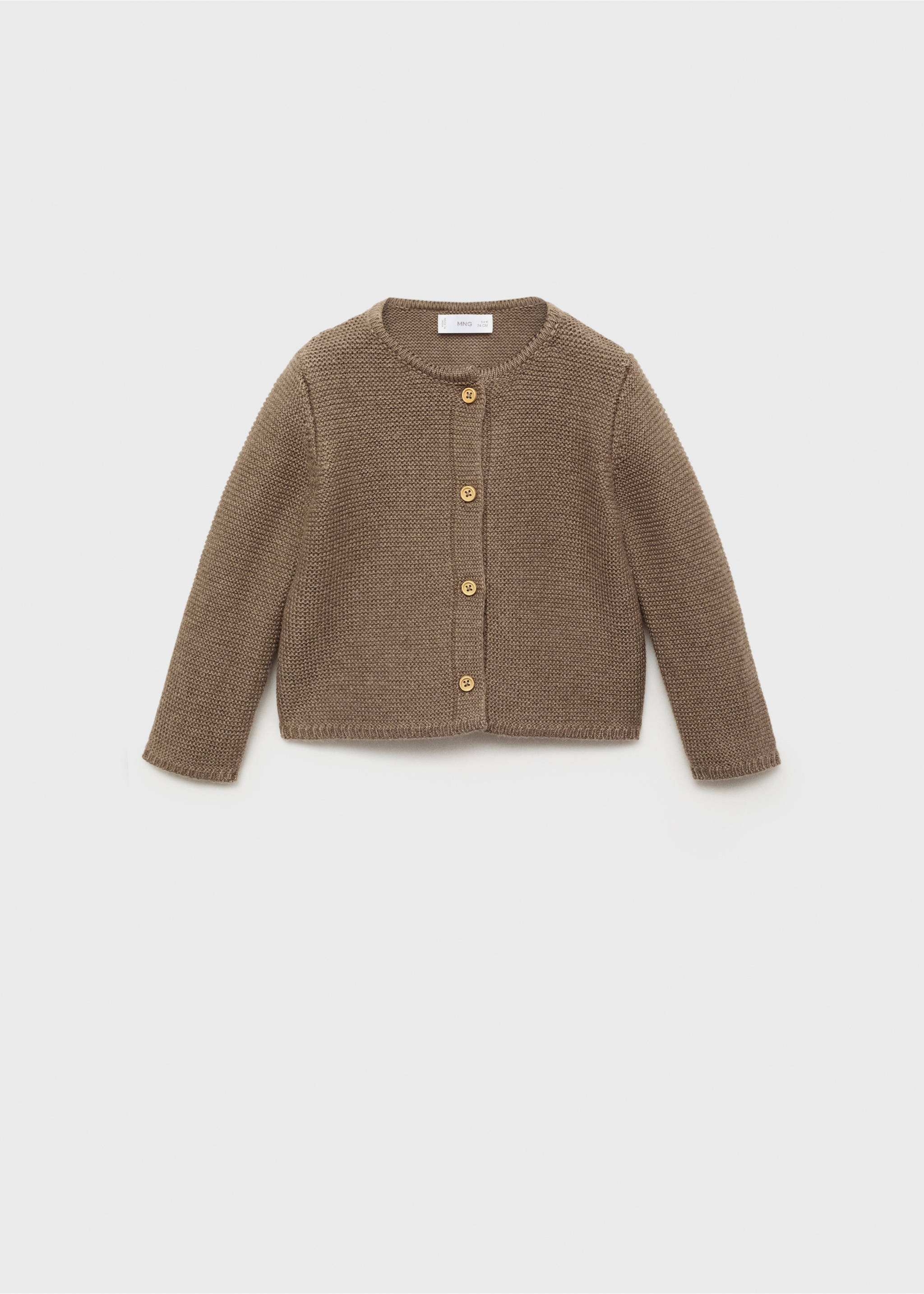 Cárdigan punto botones - Artículo sin modelo, Marrón medio. Ref: 17072914-00.