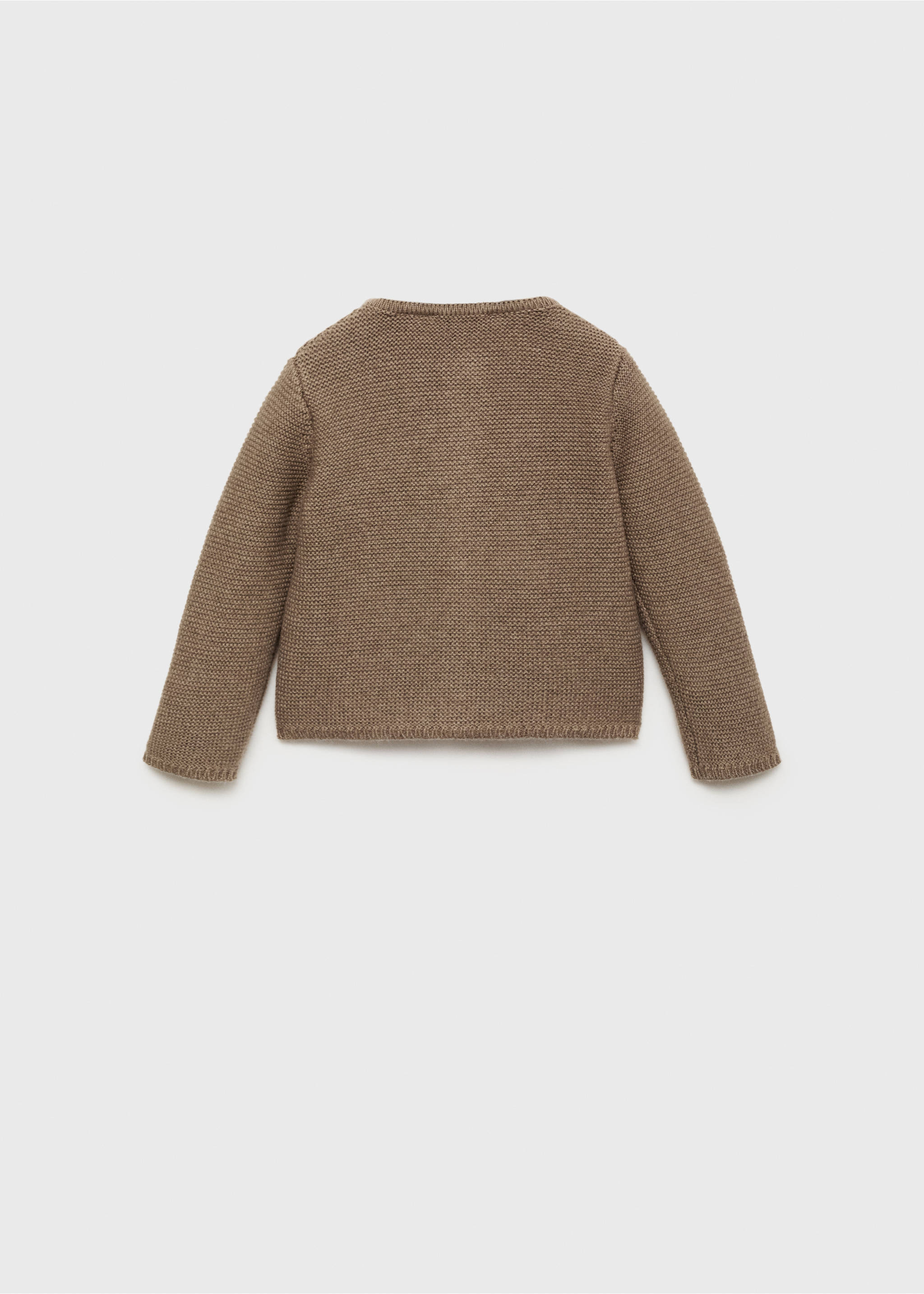 Cárdigan punto botones - Reverso del artículo, Marrón medio. Ref: 17072914-00.