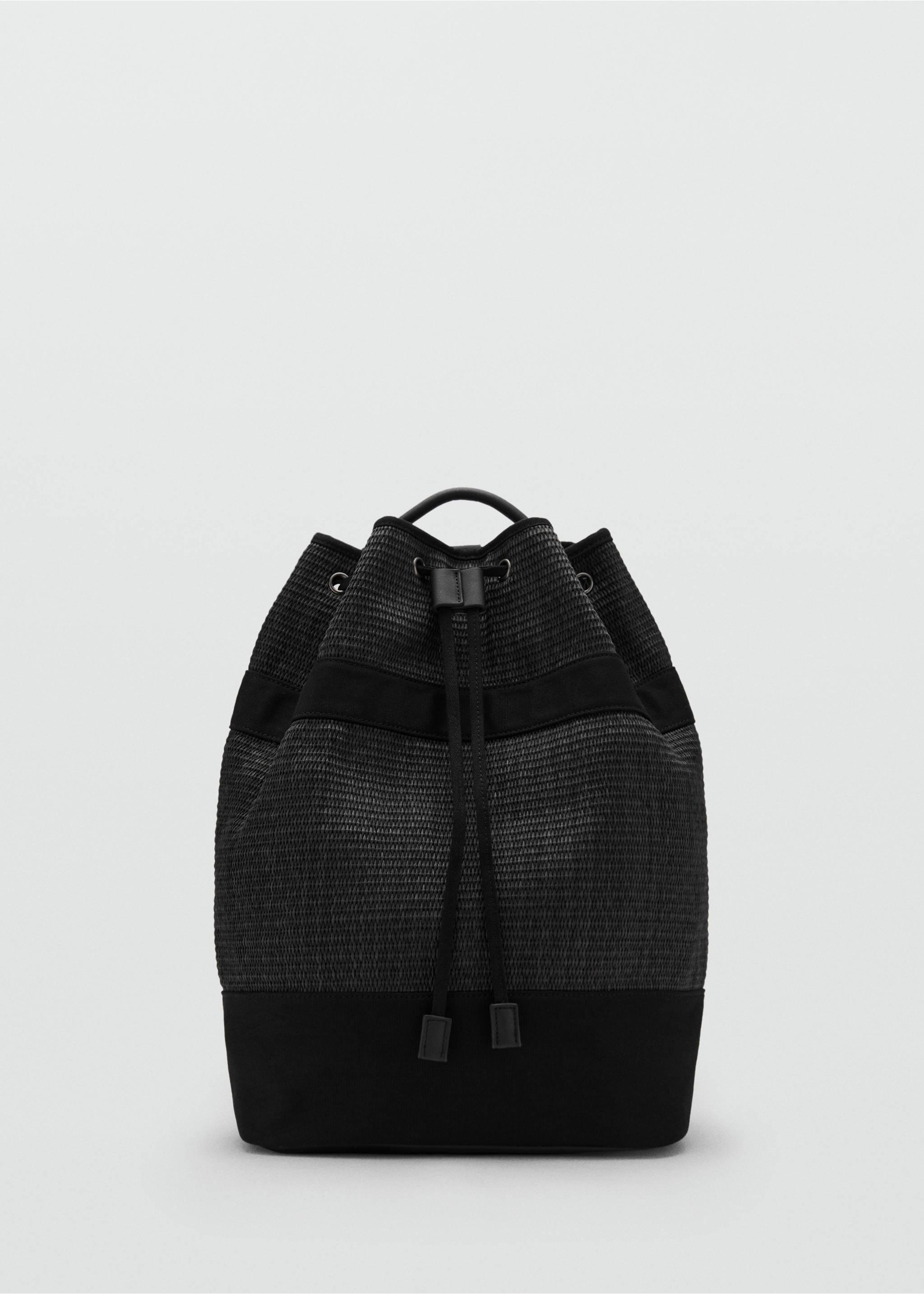 Lace-up sack backpack - Article without model, Black. Ref: 17072918-00.