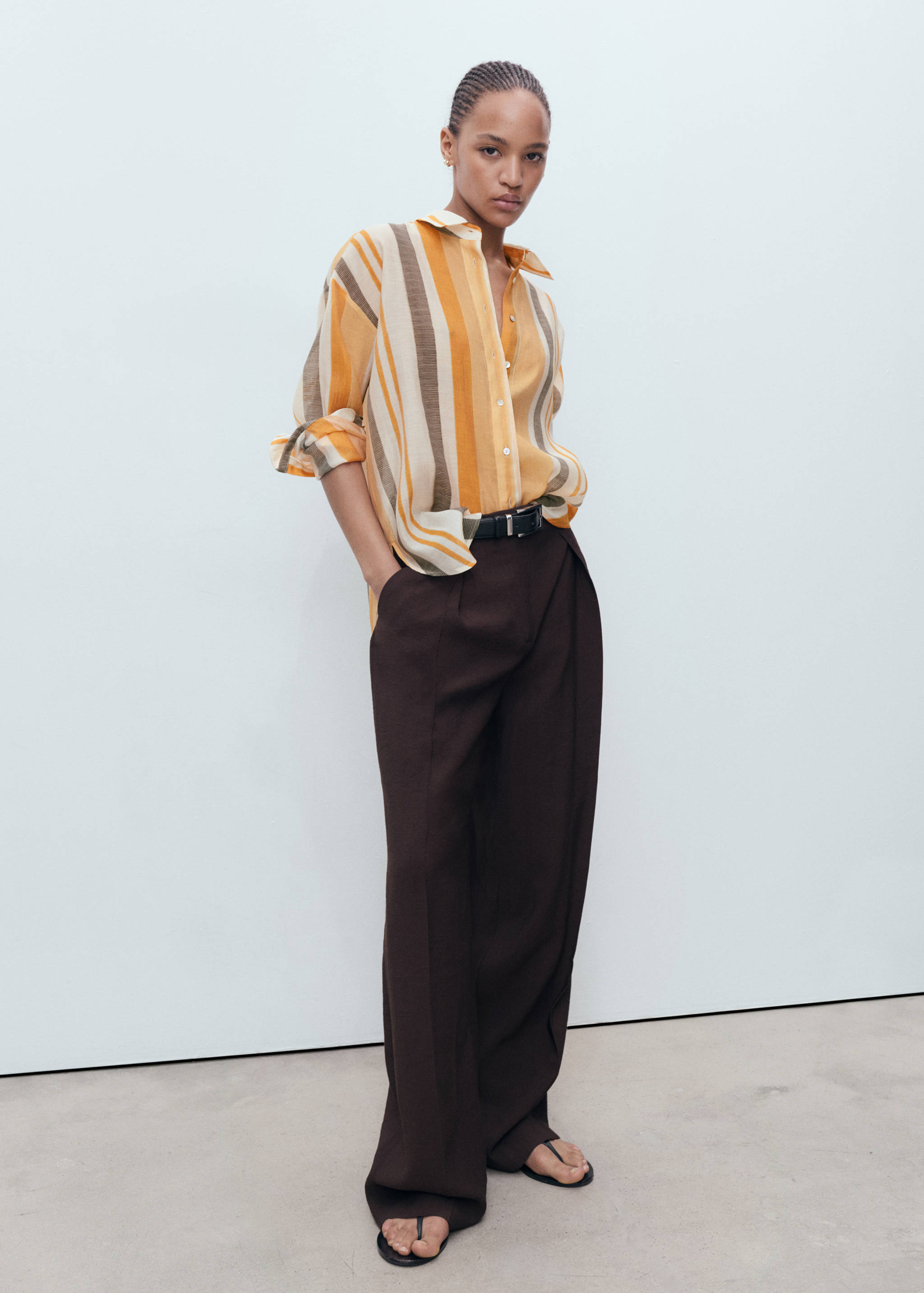 Lyocell-Streifenhemd - Allgemeine Ansicht