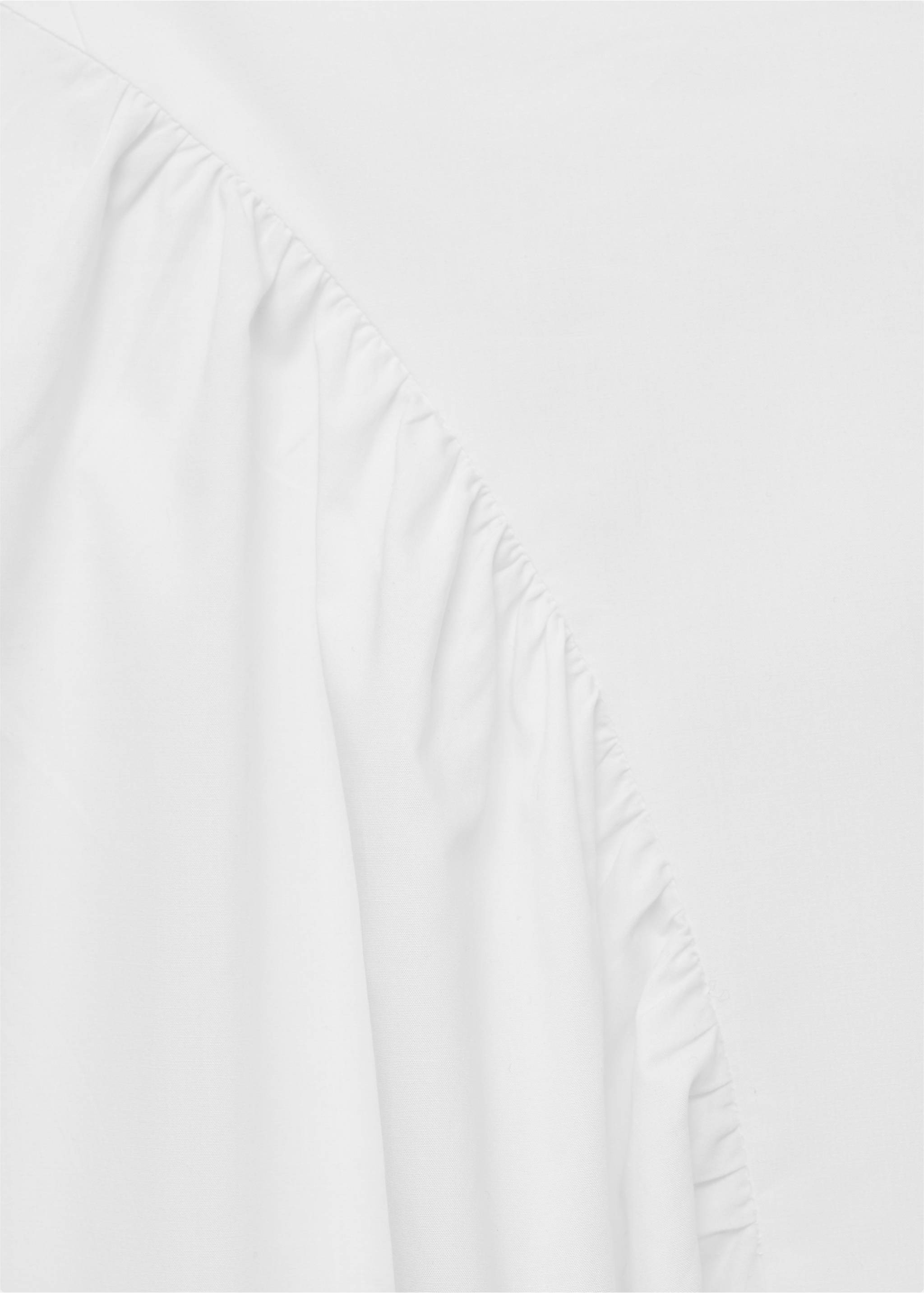 Pamuklu büzgülü midi etek - Ürün detayı 8, Beyaz. Ref: 17072925-00.