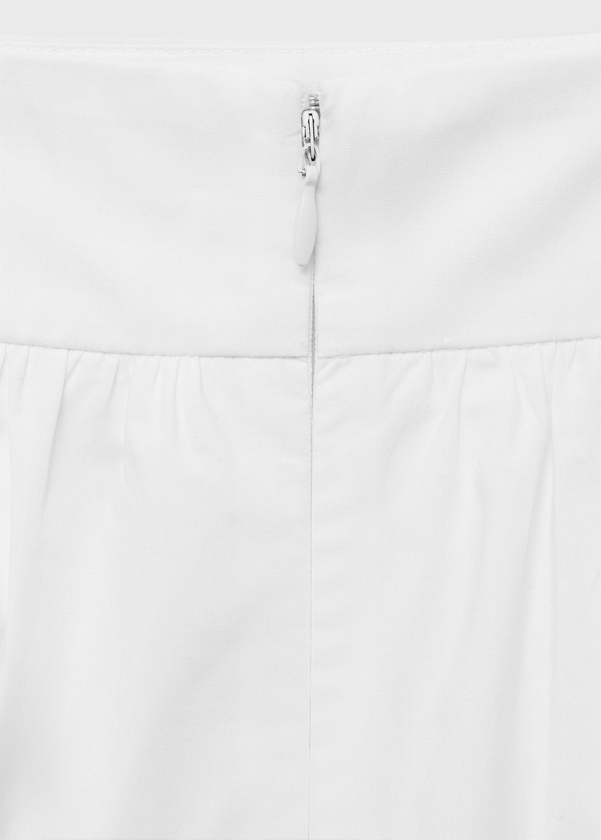 Midi cotton skirt with pleats - Details of the article 0