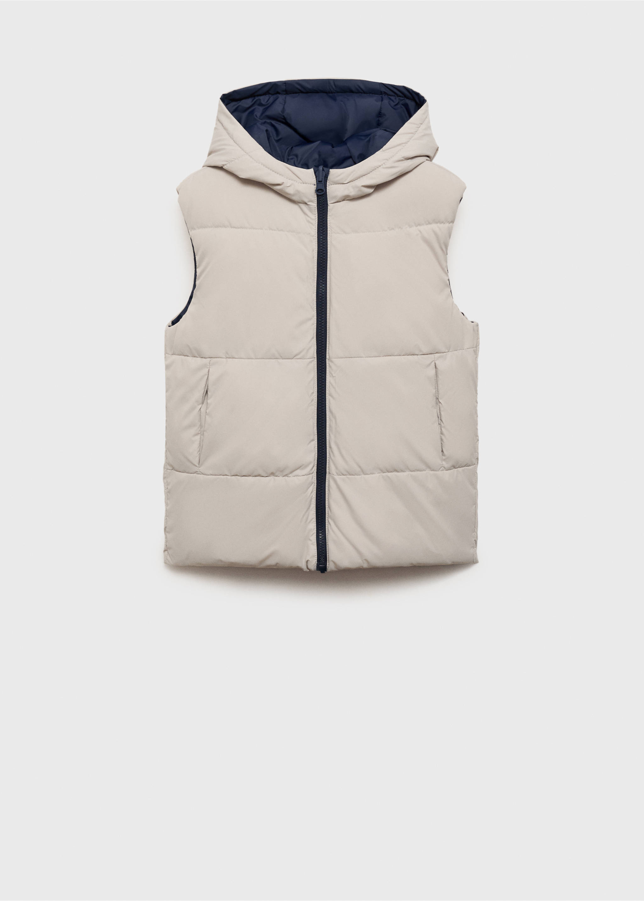 Waterproof reversible gilet - Details of the article 8, Navy. Ref: 17073270-00.